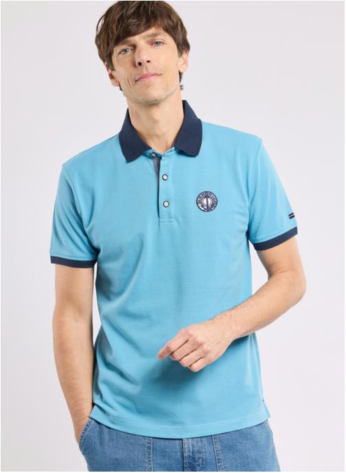 Armor Lux Polos Polo 72519 deep jungle homme bleu