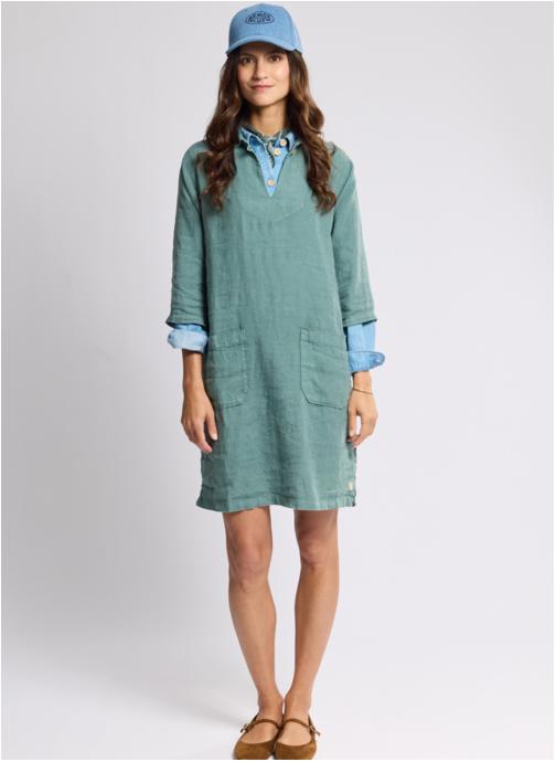 Armor Lux Robes Robe 79872 silver pine femme vert