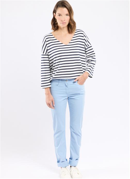 Armor Lux Pantalons droit Pantalon 75495 placid blue femme bleu