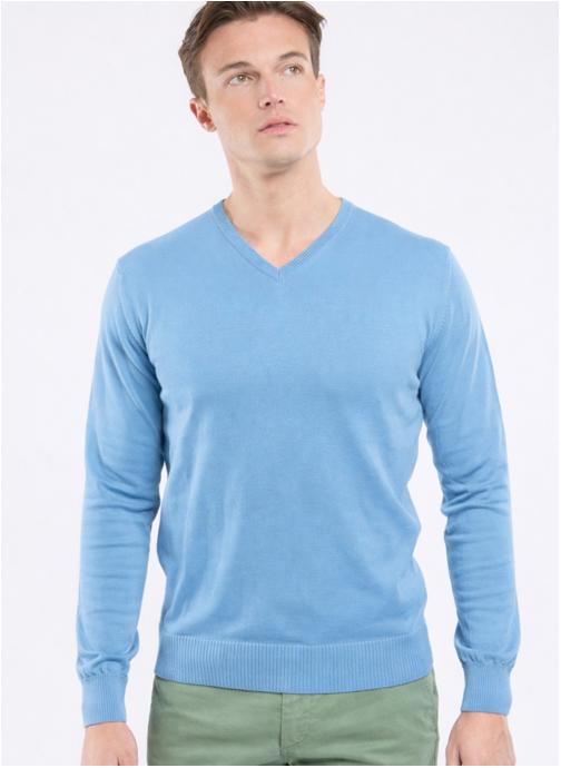 Bérac Pulls Pull R0436 blue heaven homme bleu
