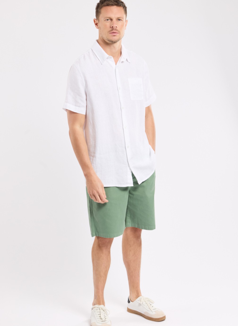 Chemises Chemise 42227 dark ivy homme blanc Armor Lux Chemises Chemise 42227 dark ivy homme blanc Blanc