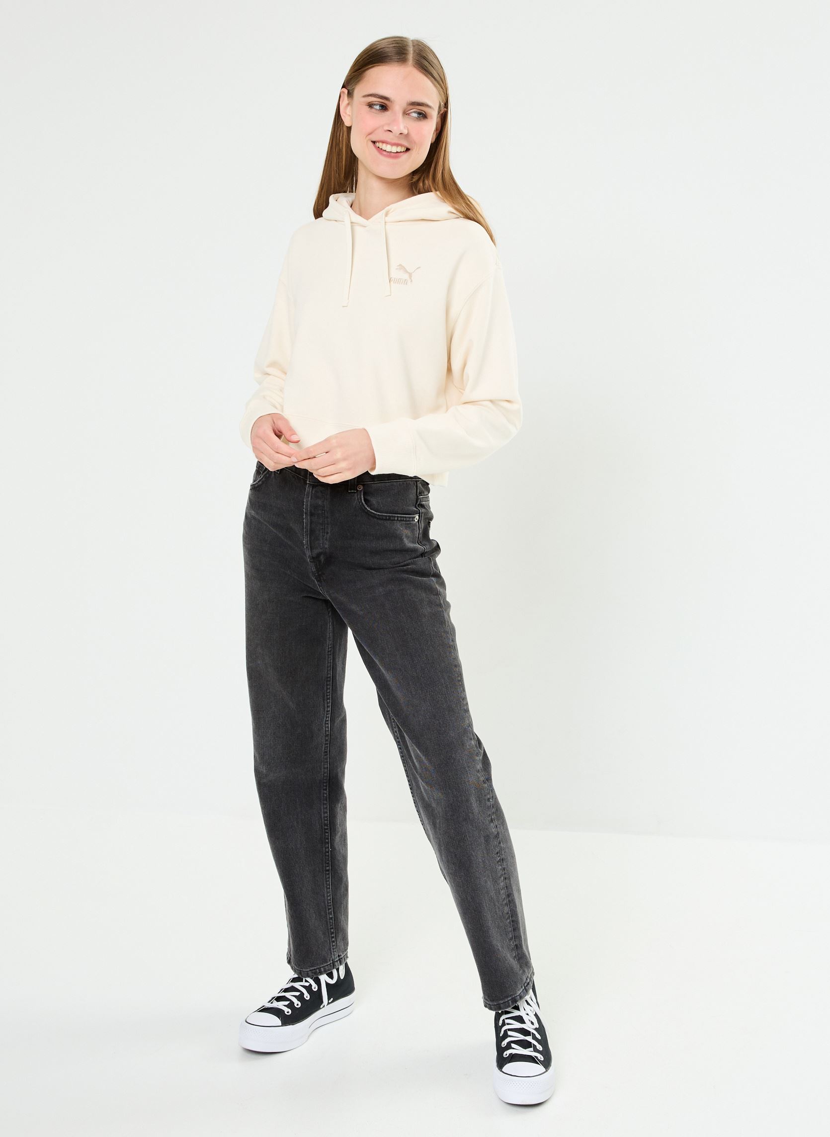 Sweats à capuche W Btr Clas Crop Hdy tr femme beige Puma Sweats à capuche W Btr Clas Crop Hdy tr femme beige No Color