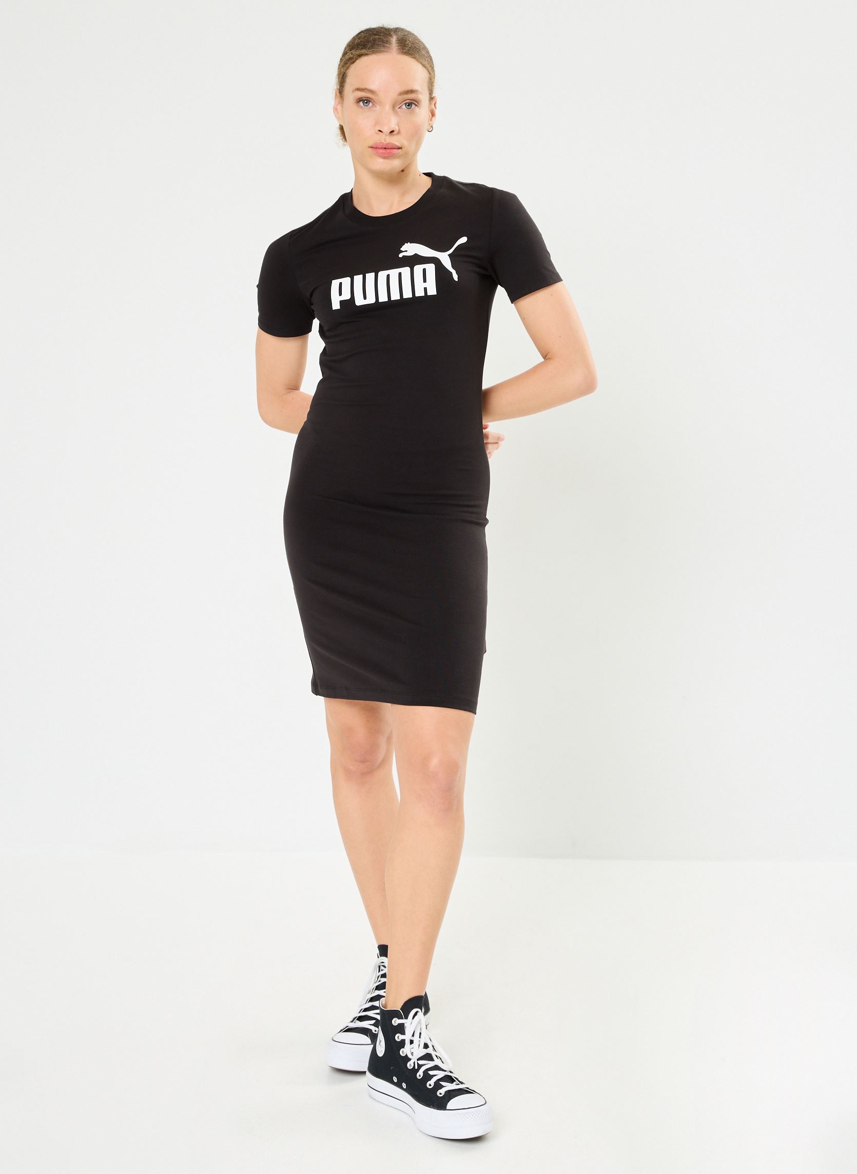 Robes W Ess Slim Tee Dress I femme noir Puma Robes W Ess Slim Tee Dress I femme noir Puma Black