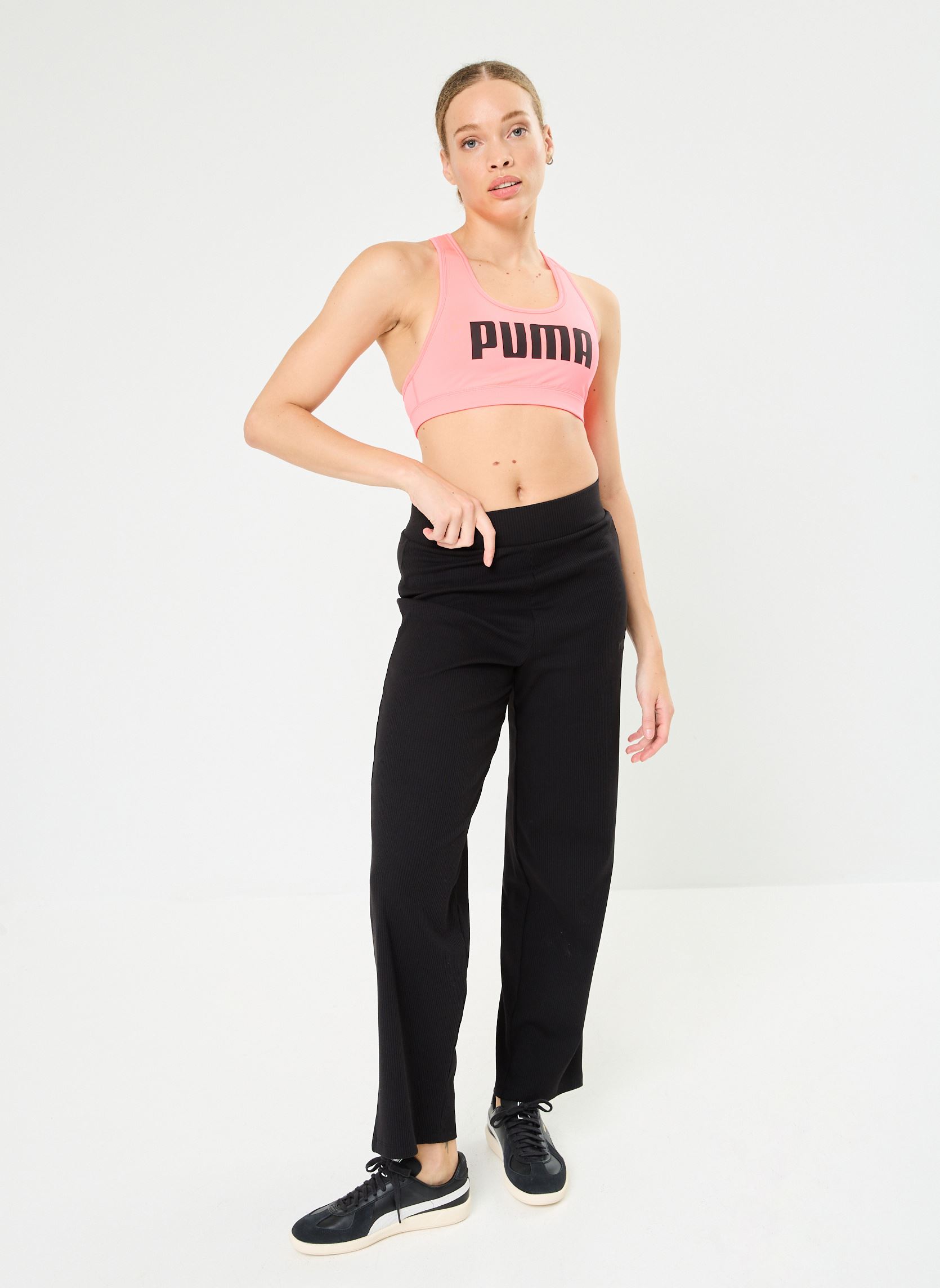 Bas de jogging W Ess Ele Hw pant femme noir Puma Bas de jogging W Ess Ele Hw pant femme noir PUMA BLACK