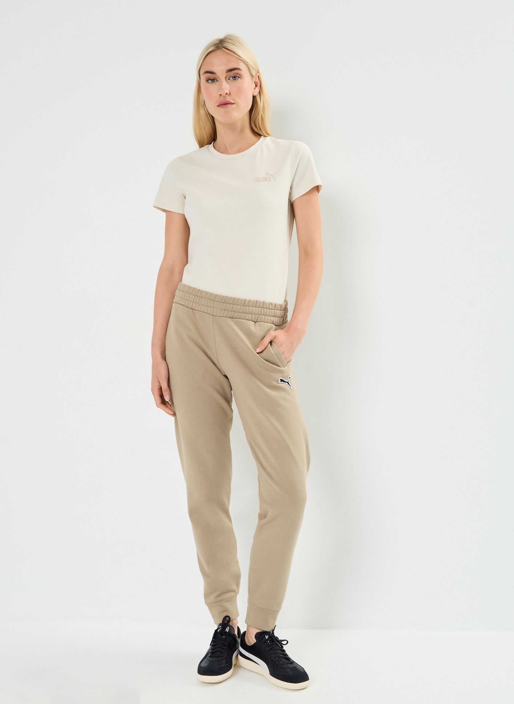 Bas de jogging W Better Ess Pants Fl femme beige Puma Bas de jogging W Better Ess Pants Fl femme beige Oak Branch