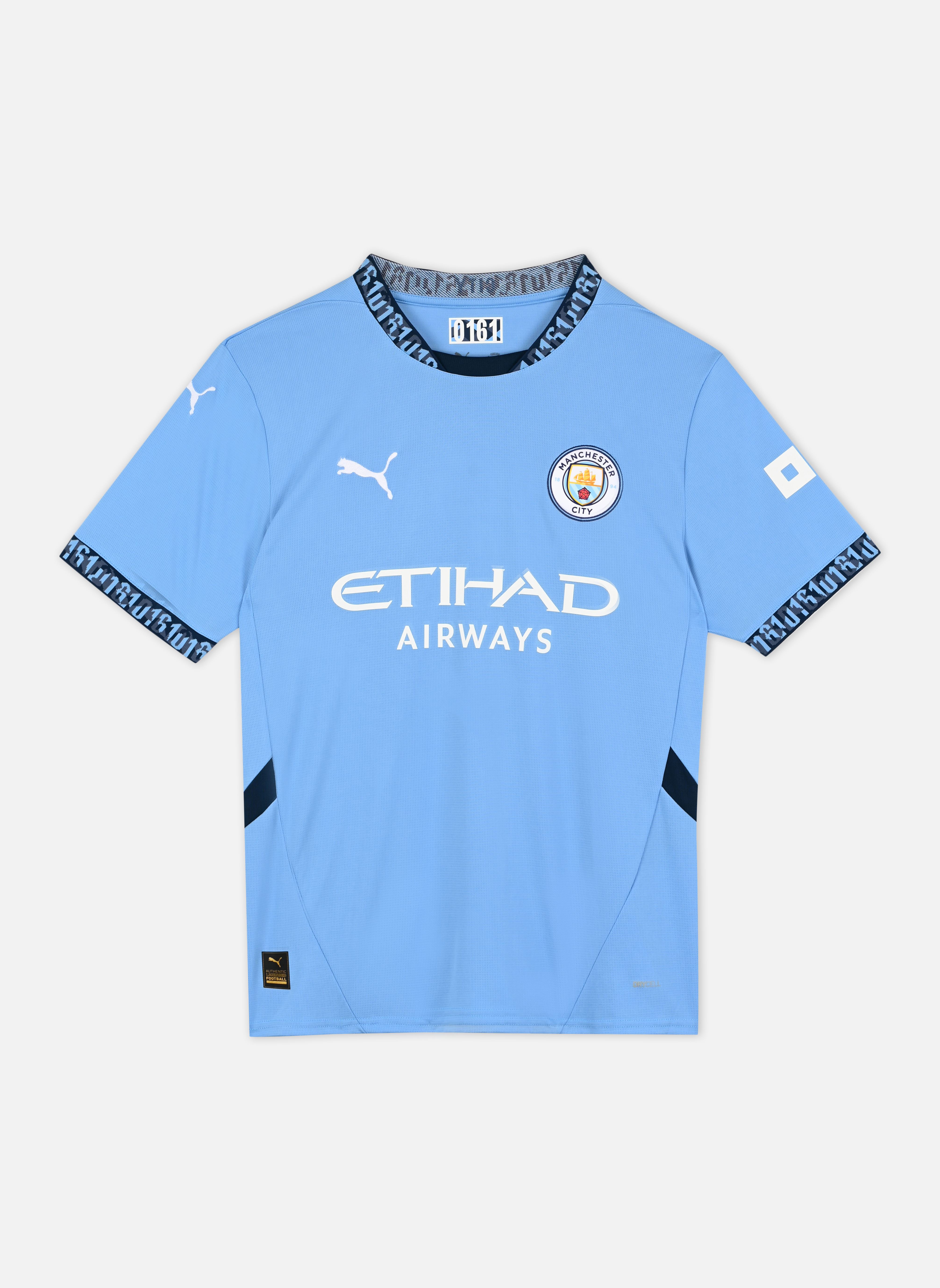 Tee-shirts manches courtes Maillot de foot Manchester City replica homme bleu Puma Tee-shirts manches courtes Maillot de foot Manchester City replica homme bleu Team Light Blue-Marine Blue