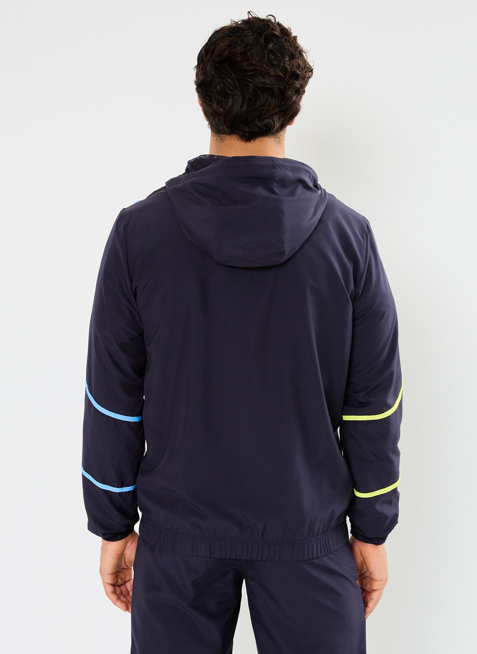 Vestes de survêtement Veste de foot woven Manchester City homme noir Puma Vestes de survêtement Veste de foot woven Manchester City homme noir New Navy-Yellow Glow