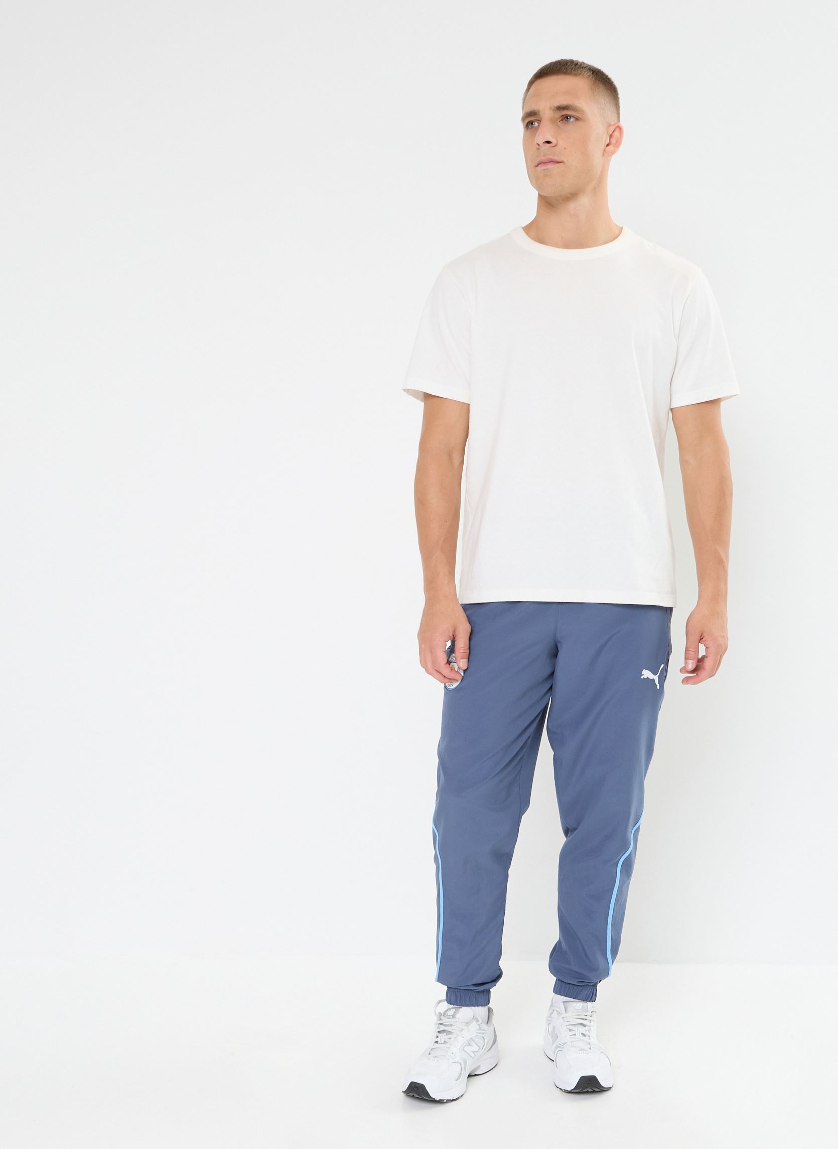 Joggers Pantalon de foot woven Manchester City hombre azul Puma Joggers Pantalon de foot woven Manchester City hombre azul Inky Blue-Team Light Blue