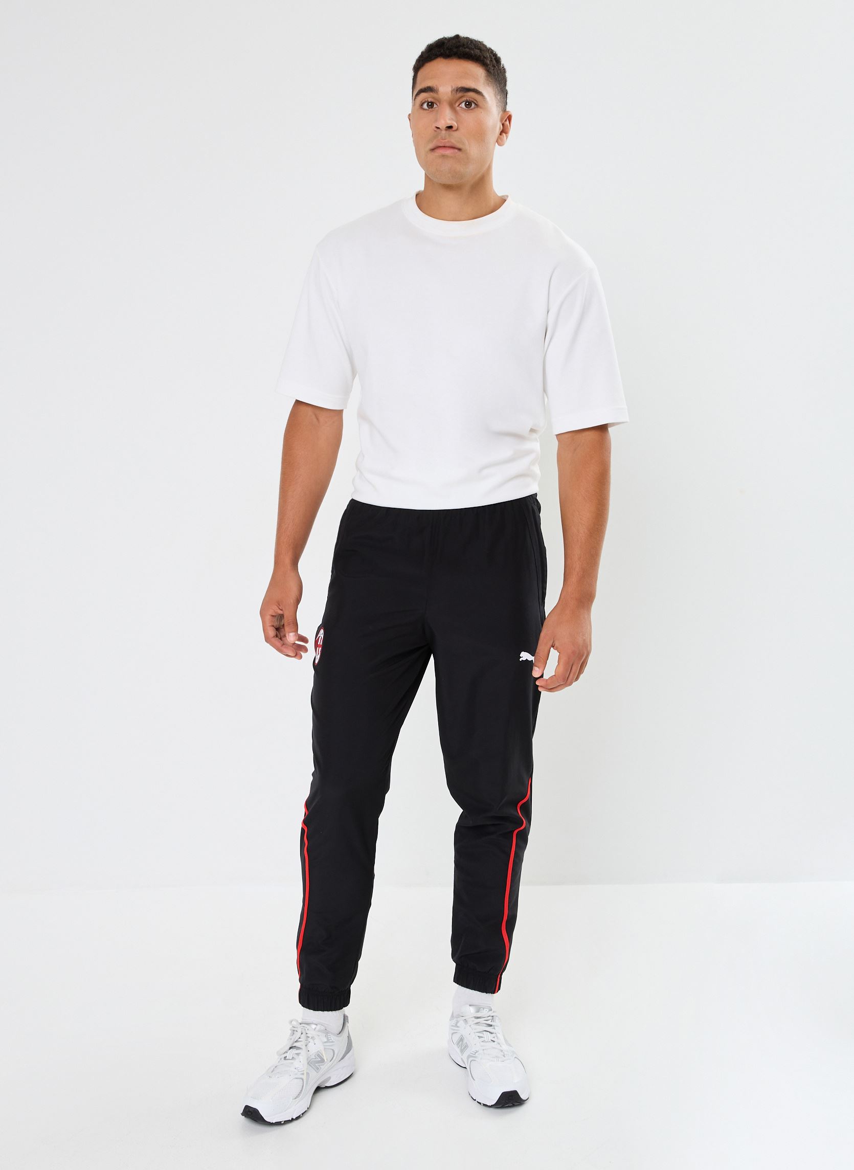 Joggings Pantalon de foot woven AC Milan homme noir Puma Joggings Pantalon de foot woven AC Milan homme noir PUMA Black-For All Time Red