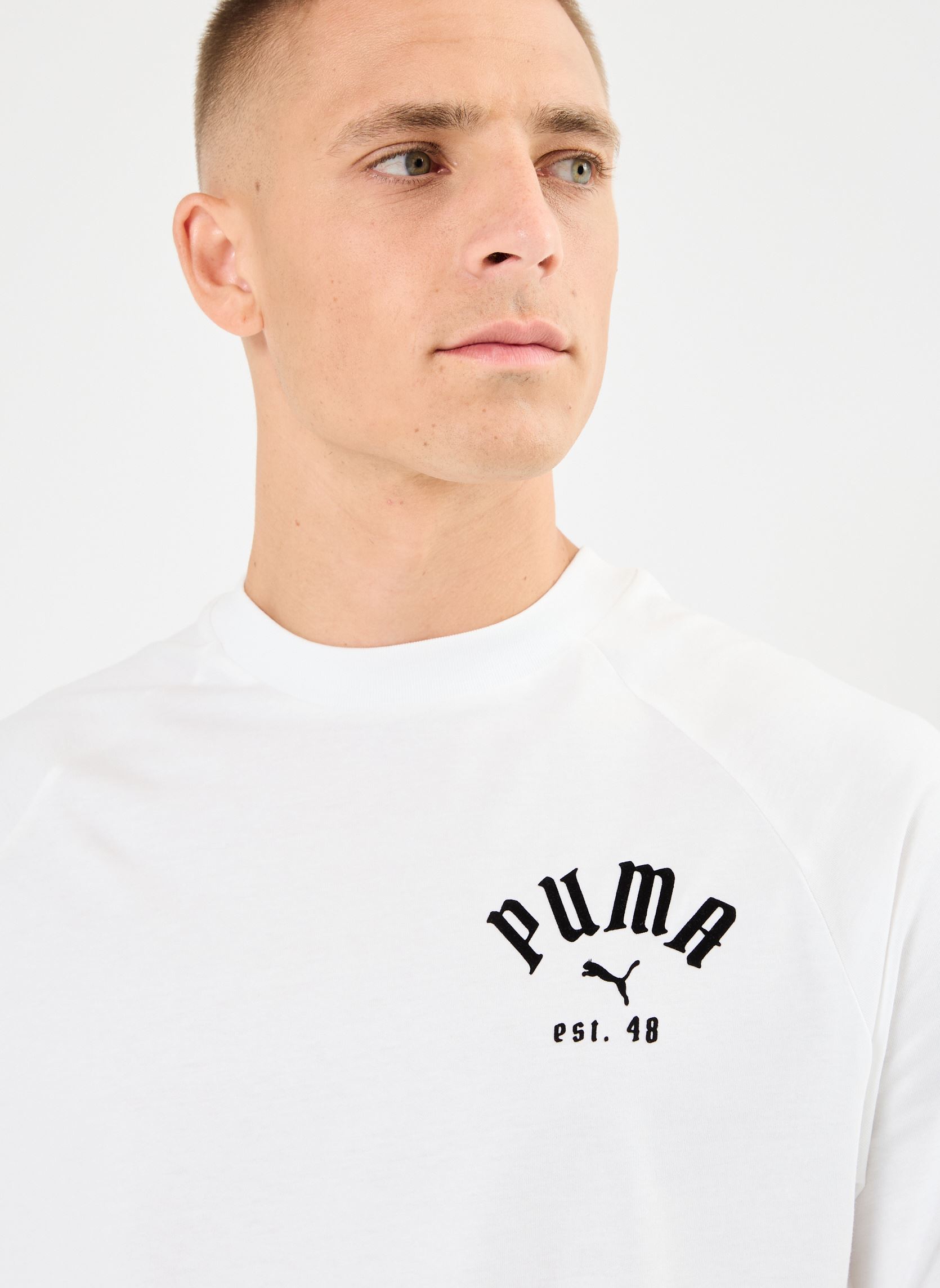 Tee-shirts manches courtes M CLA PLAYPA TEE homme blanc Puma Tee-shirts manches courtes M CLA PLAYPA TEE homme blanc Puma White