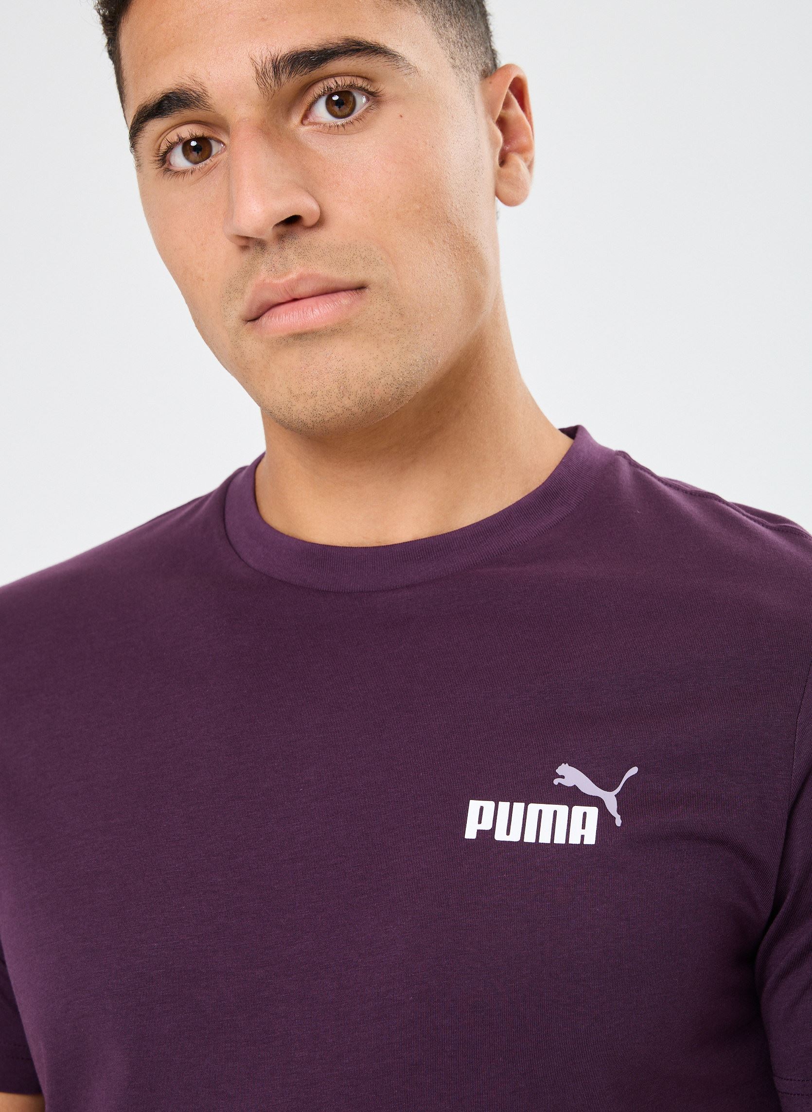 Tee-shirts manches courtes M ESS+2CO SLOGO TEE homme violet Puma Tee-shirts manches courtes M ESS+2CO SLOGO TEE homme violet MIDNIGHT PLUM