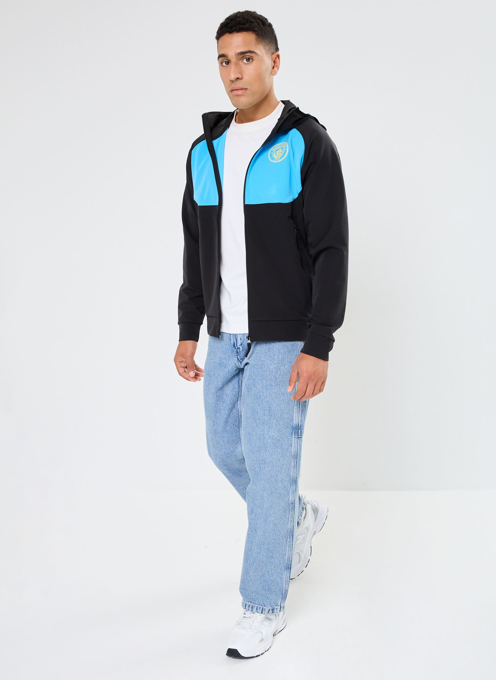 Vestes de survêtement Veste de foot Manchester City homme noir Puma Vestes de survêtement Veste de foot Manchester City homme noir PUMA Black-Magic Blue