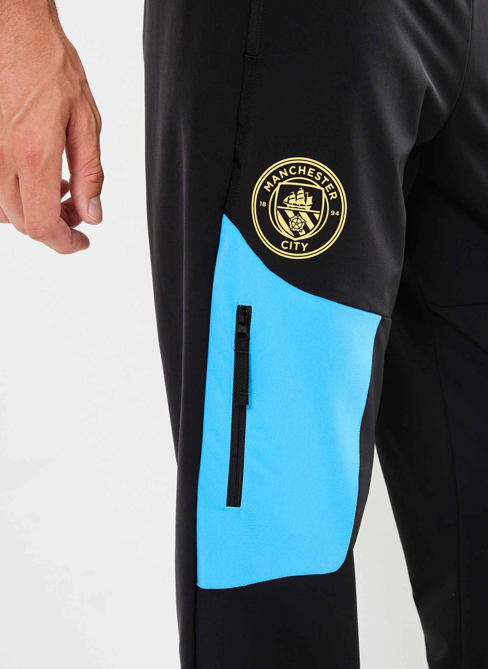 Jogginghosen Pantalon de foot Manchester City herren schwarz Puma Jogginghosen Pantalon de foot Manchester City herren schwarz PUMA Black-Magic Blue
