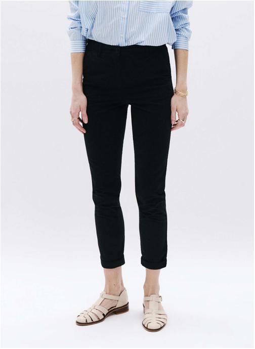 Caroll Pantalons droit PK011-ADELMOB femme noir