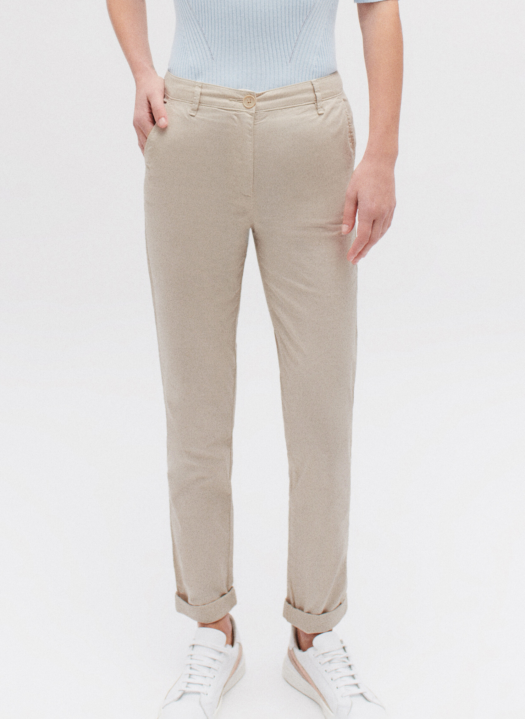 Pantalons droit Pantalons - PK011-ADELMOB femme beige Caroll Pantalons droit Pantalons - PK011-ADELMOB femme beige Beige