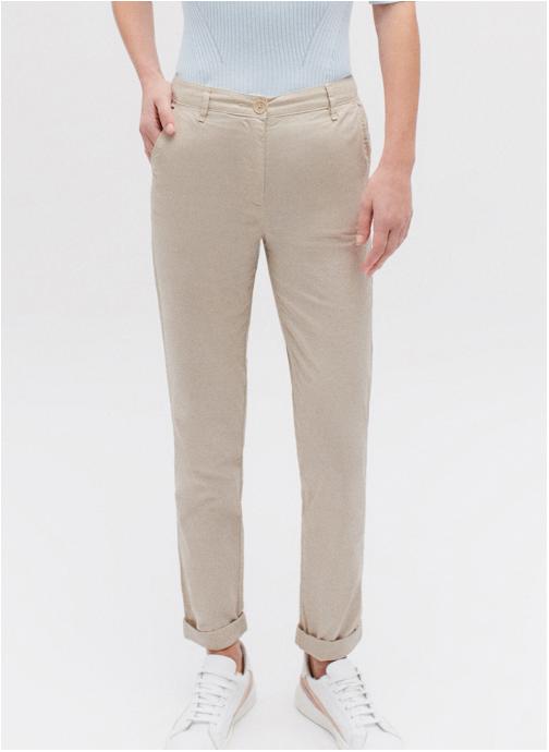 Caroll Pantalons droit PK011-ADELMOB femme beige