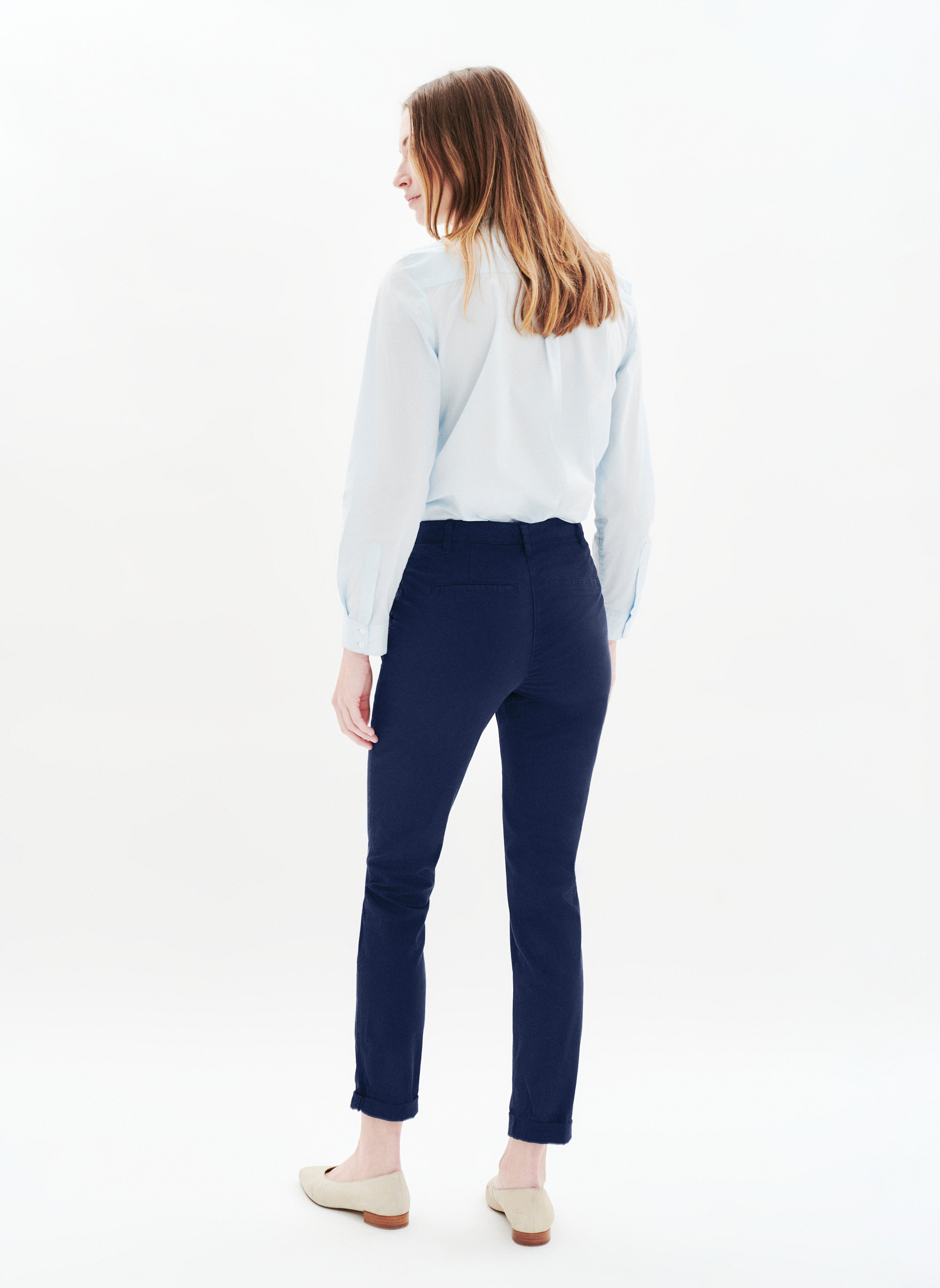 Pantalons droit Pantalons - PK011-ADELMOB femme bleu Caroll Pantalons droit Pantalons - PK011-ADELMOB femme bleu Bleu marine
