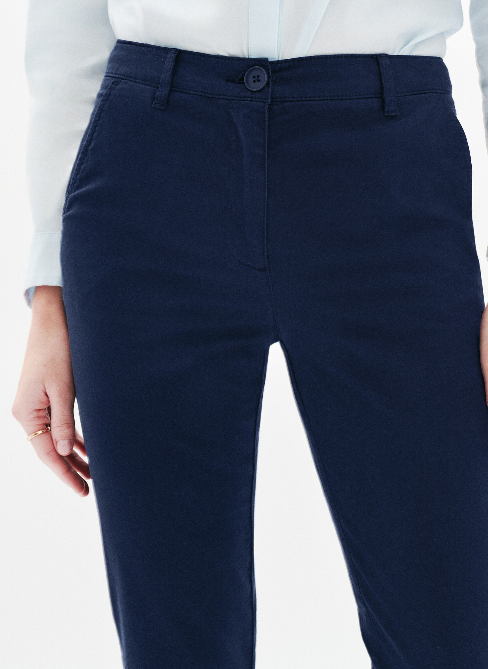 Pantalons droit Pantalons - PK011-ADELMOB femme bleu Caroll Pantalons droit Pantalons - PK011-ADELMOB femme bleu Bleu marine