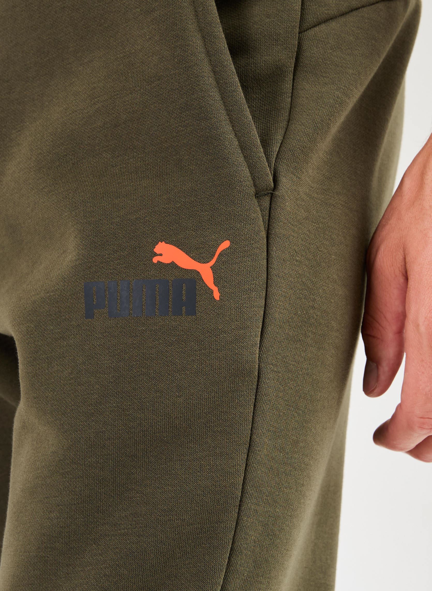 Joggingbroeken M ESS+2CO PANT FL CL heren groen Puma Joggingbroeken M ESS+2CO PANT FL CL heren groen Dark Olive