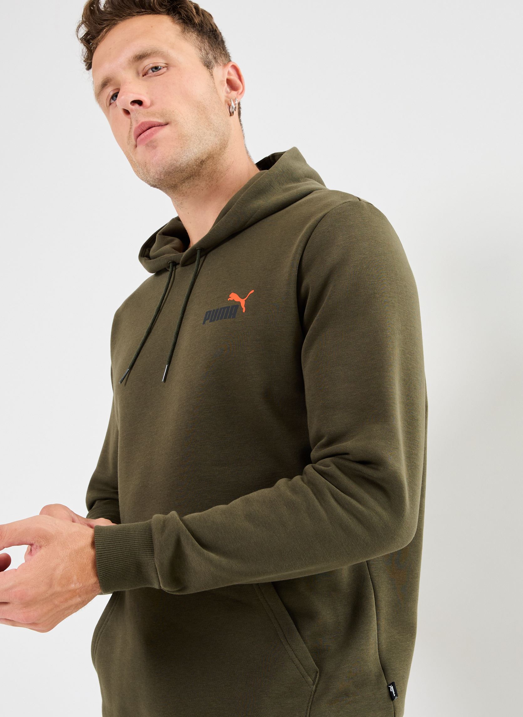 Kapuzenpullover M ESS+2CO SLOGO HDY FL herren grün Puma Kapuzenpullover M ESS+2CO SLOGO HDY FL herren grün Dark Olive