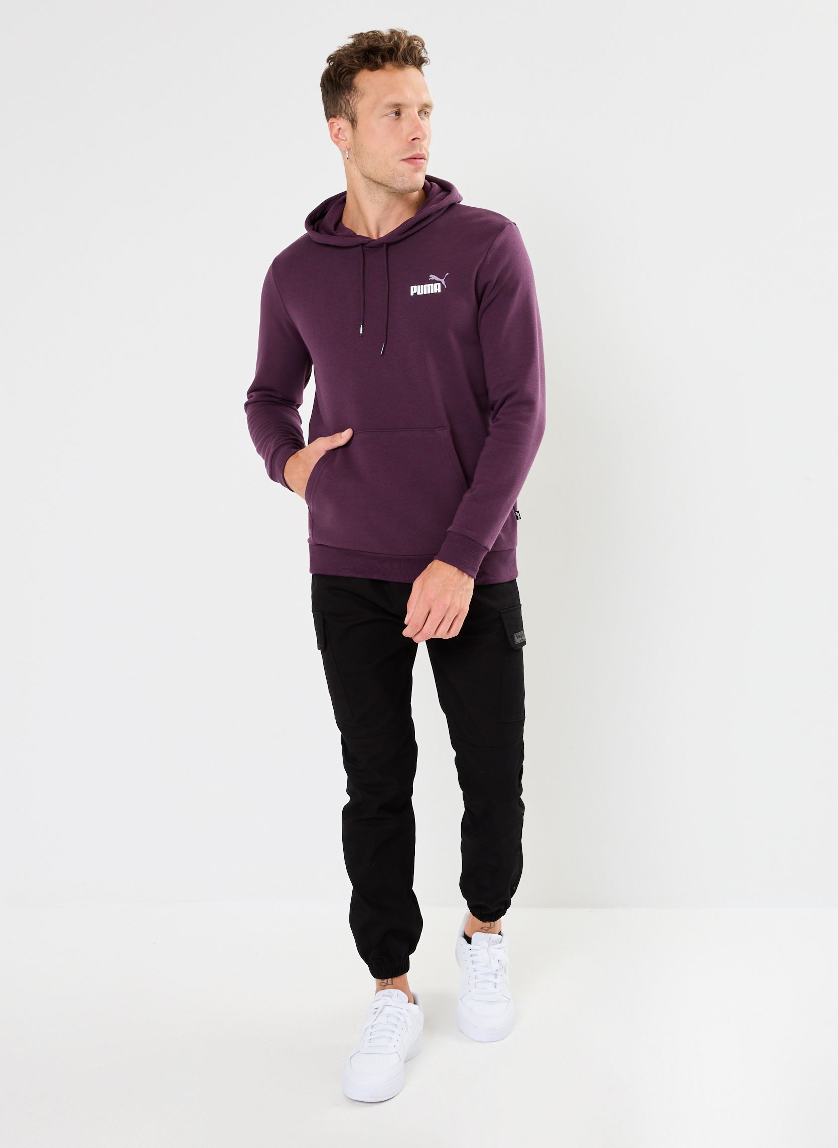 Sweats à capuche M ESS+2CO SLOGO HDY TR homme noir Puma Sweats à capuche M ESS+2CO SLOGO HDY TR homme noir Midnight Plum