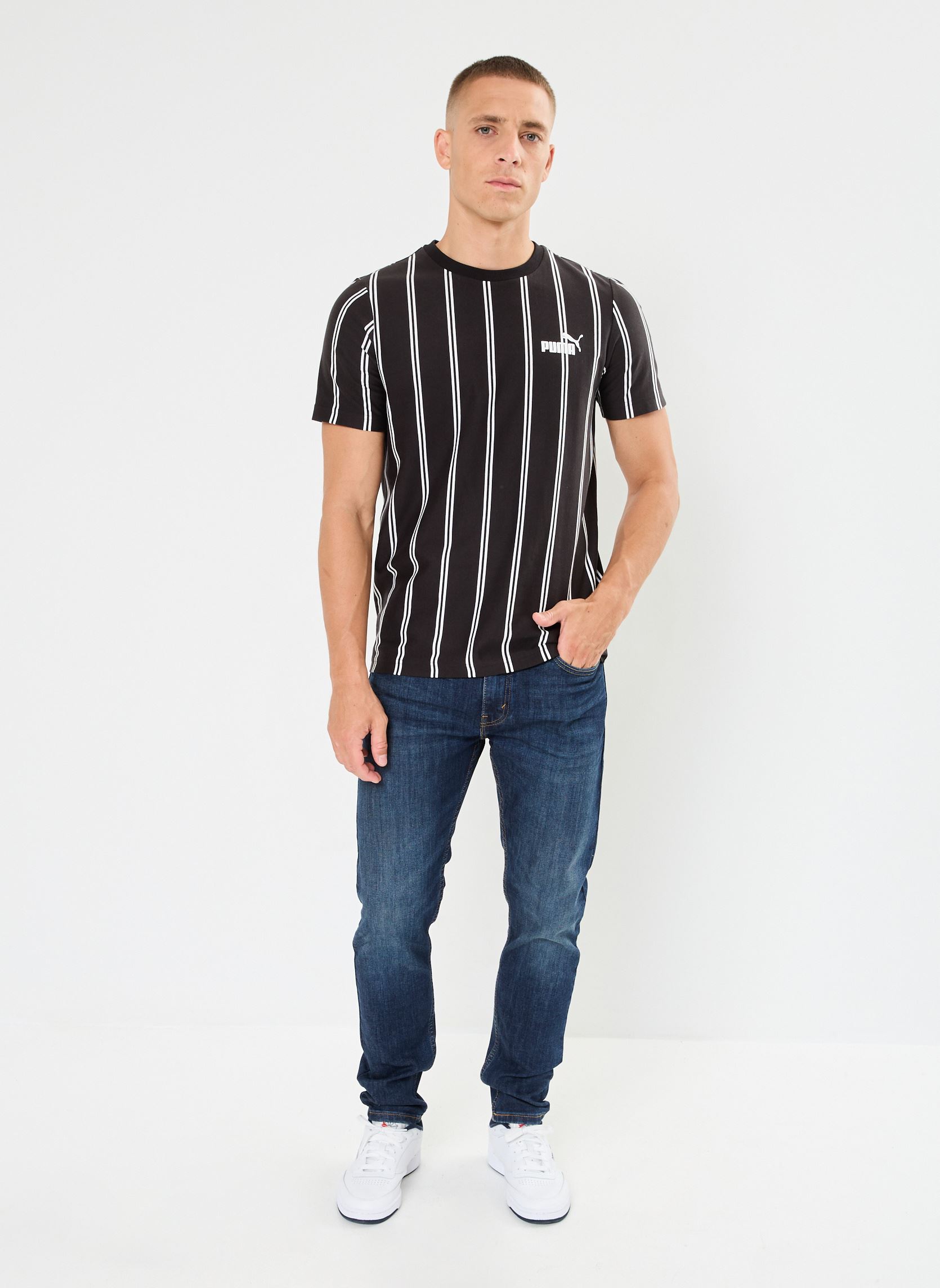 Tee-shirts manches courtes M SPCLUB AOP TEE homme noir Puma Tee-shirts manches courtes M SPCLUB AOP TEE homme noir Puma Black