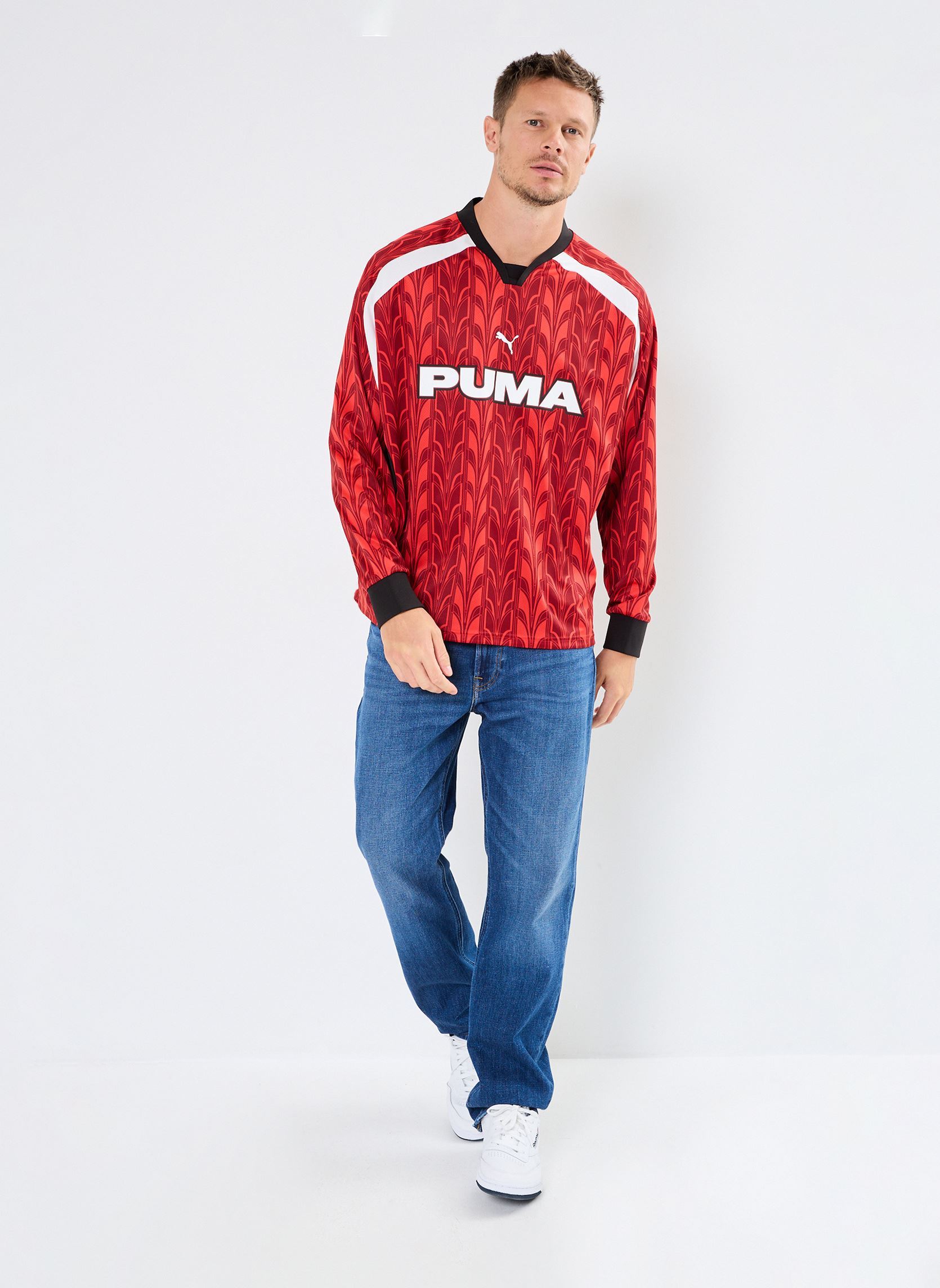 Tee-shirts manches longues Maillot de foot M FOOTBALL JSY LS M - Un homme rouge Puma Tee-shirts manches longues Maillot de foot M FOOTBALL JSY LS M - Un homme rouge Intense Red-AOP