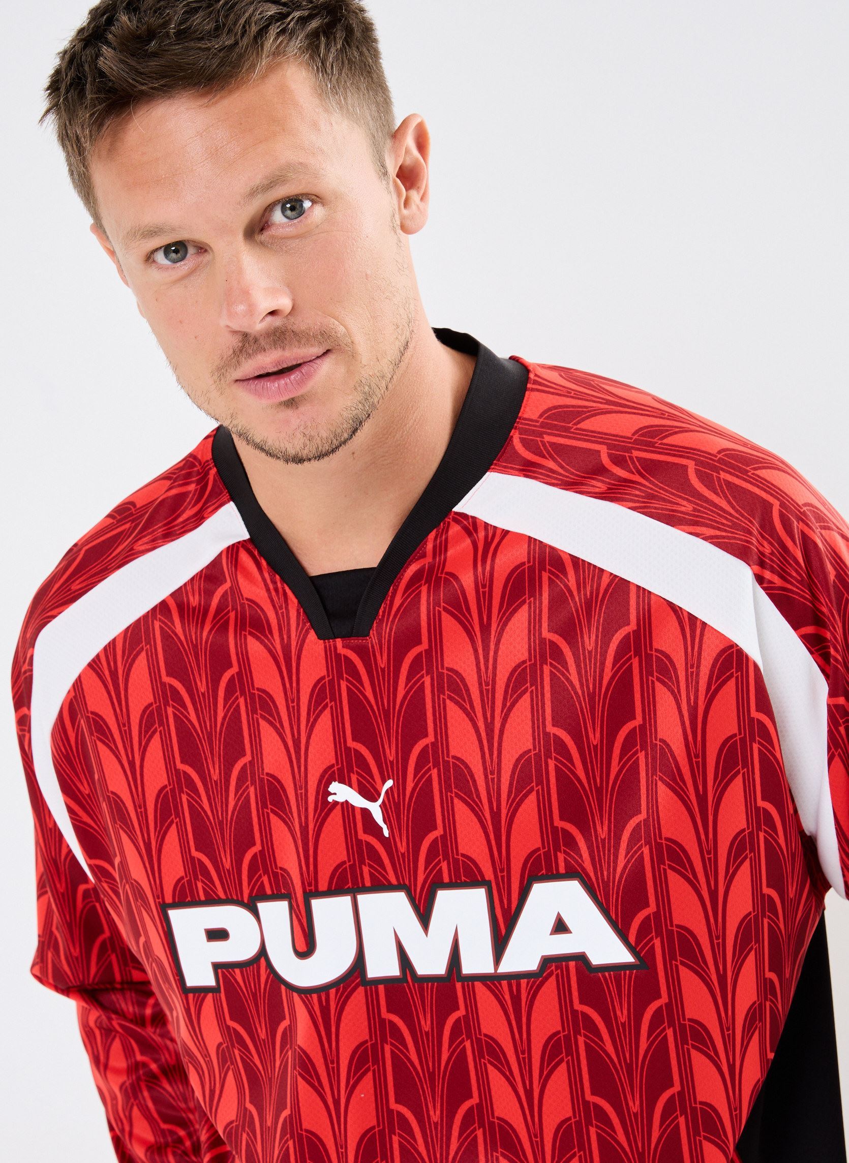 Tee-shirts manches longues Maillot de foot M FOOTBALL JSY LS M - Un homme rouge Puma Tee-shirts manches longues Maillot de foot M FOOTBALL JSY LS M - Un homme rouge Intense Red-AOP