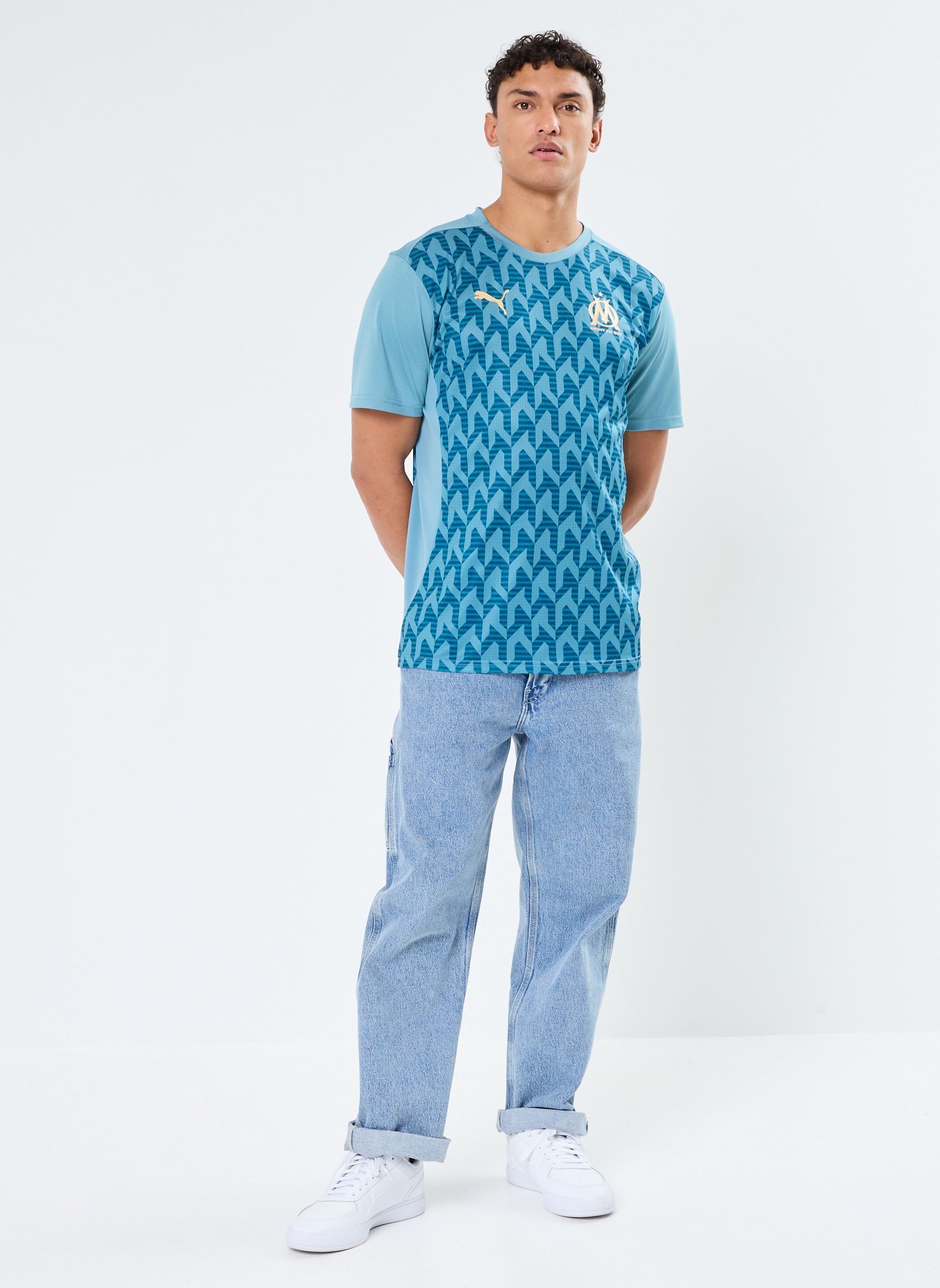 Tee-shirts manches courtes Maillot de foot Olympique de Marseille p homme noir Puma Tee-shirts manches courtes Maillot de foot Olympique de Marseille p homme noir Bold Blue-Ocean Tropic
