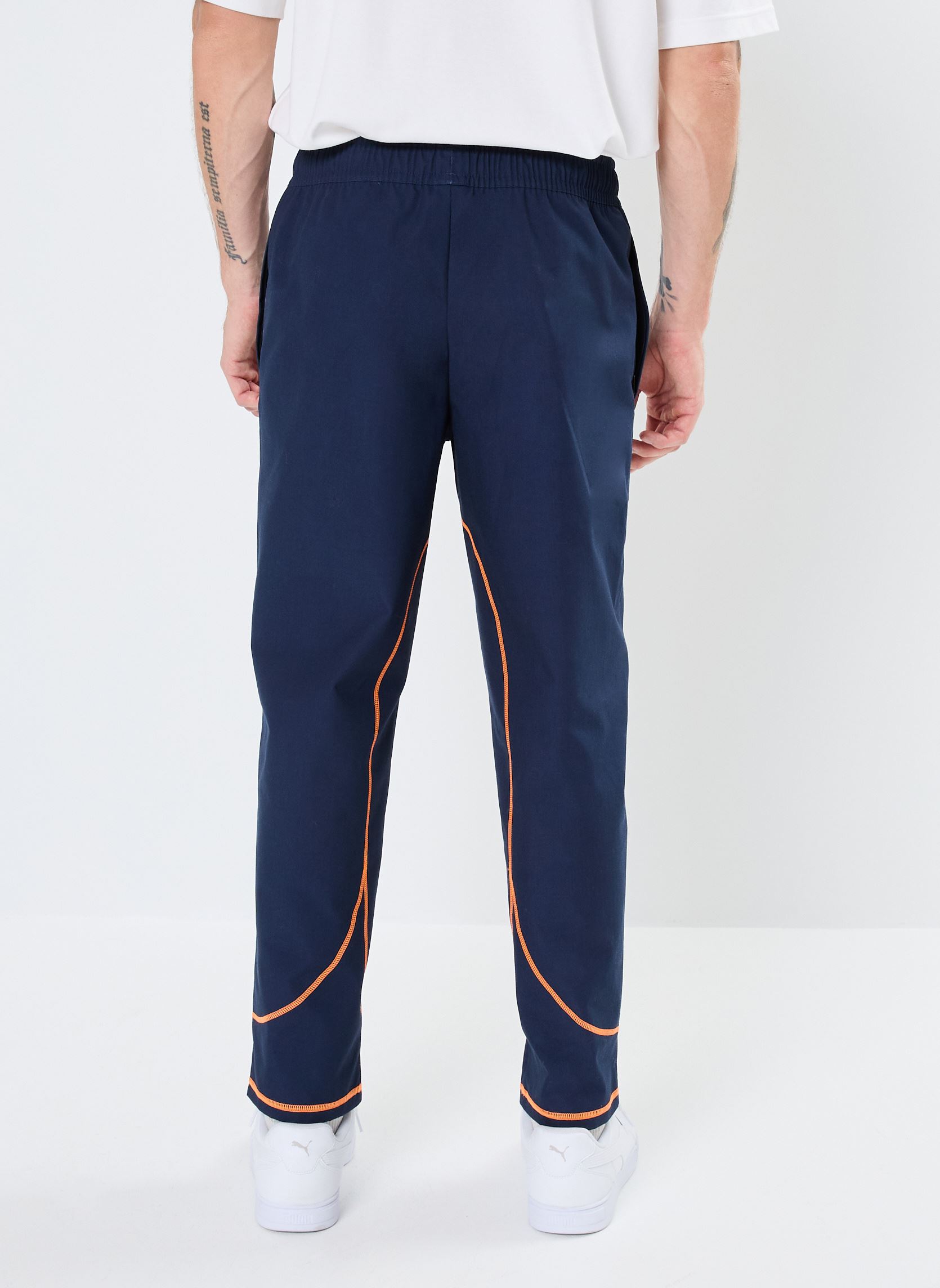 Joggers Pantalon de foot Olympique de Marseille hombre azul Puma Joggers Pantalon de foot Olympique de Marseille hombre azul Club Navy-Fluro Orange Pes