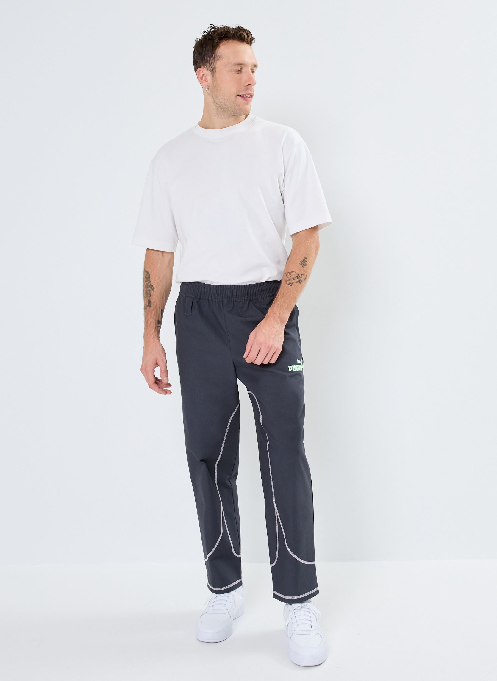 Joggings Pantalon de foot AC Milan homme noir Puma Joggings Pantalon de foot AC Milan homme noir Strong Gray-Fresh Mint