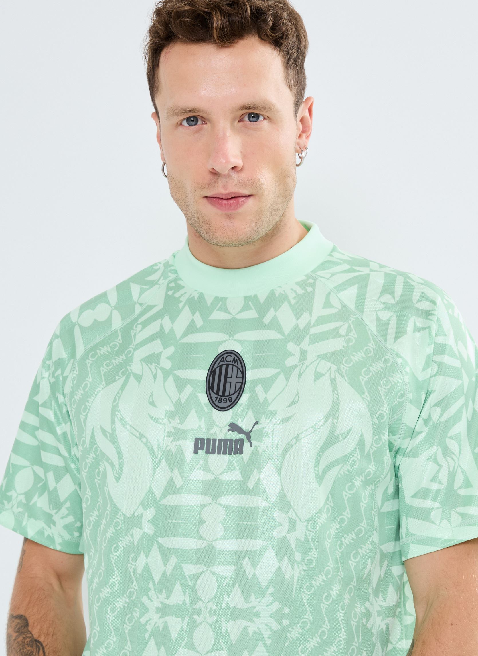 Tee-shirts manches courtes Maillot de foot AC Milan retro M - Unise homme multicolore Puma Tee-shirts manches courtes Maillot de foot AC Milan retro M - Unise homme multicolore Fresh Mint-Flat Medium Gray