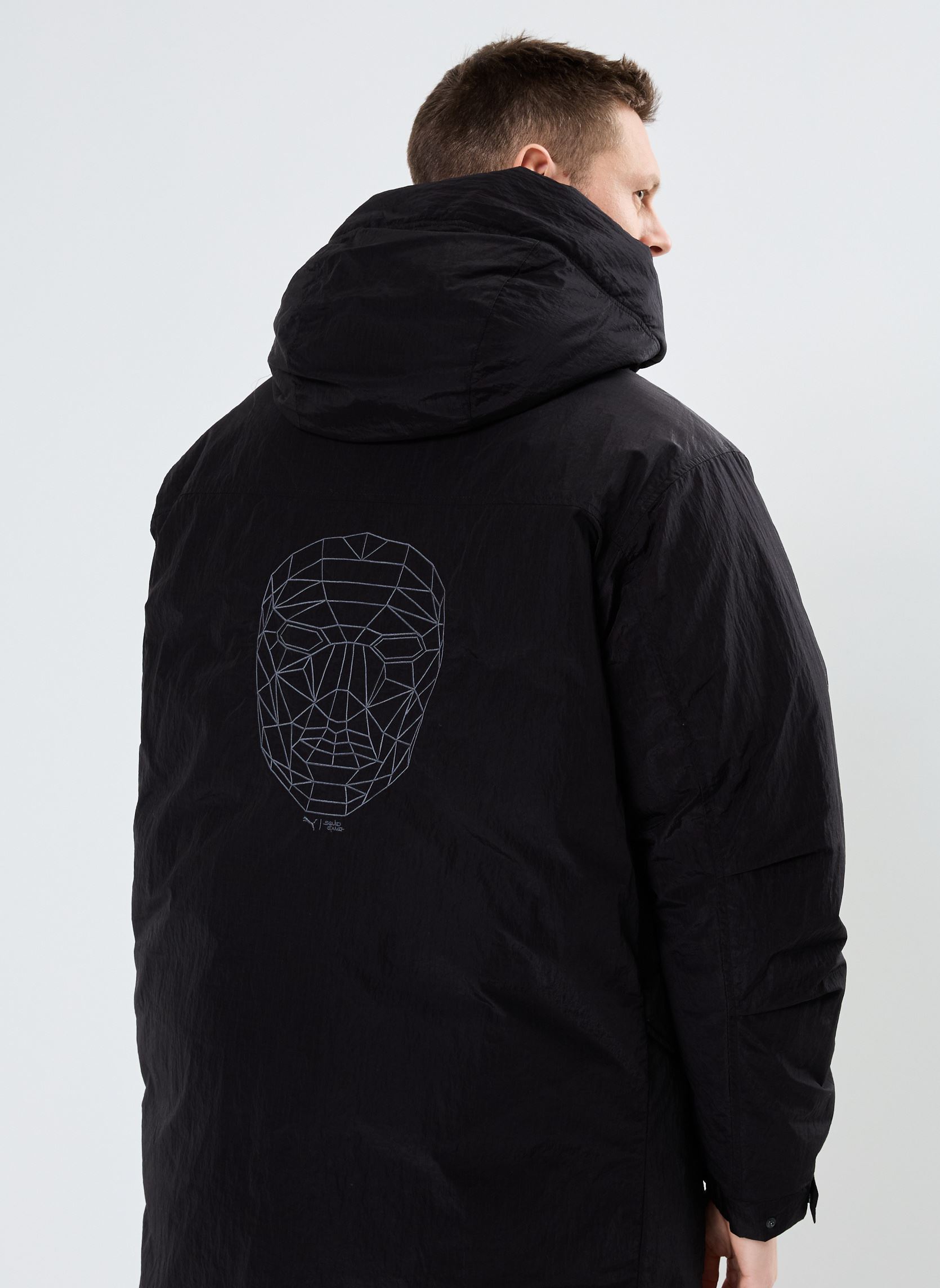 Trenchcoats PUMA X SQUID GAME COAT.BLK heren zwart Puma Trenchcoats PUMA X SQUID GAME COAT.BLK heren zwart Puma Black