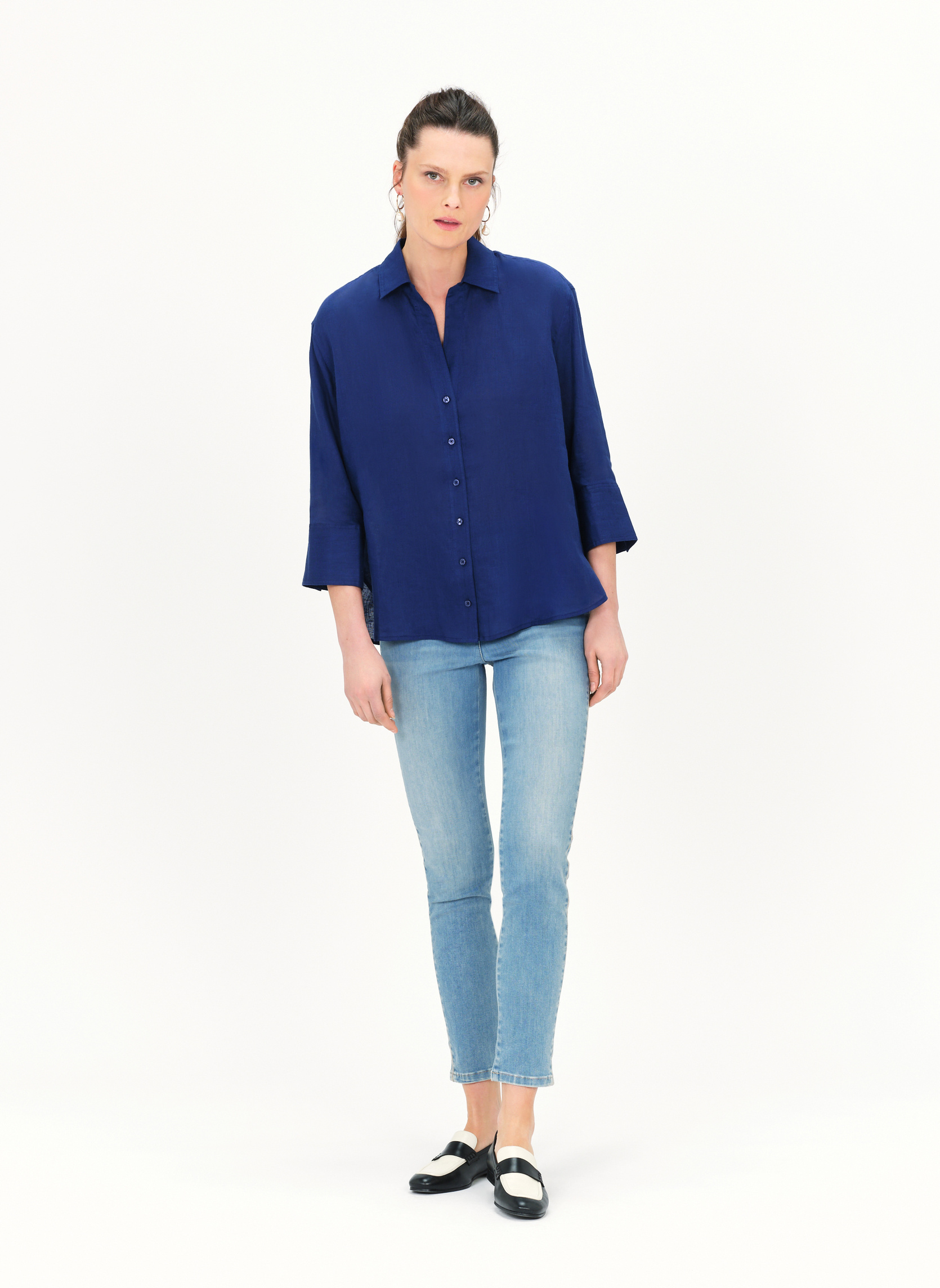 Chemises 241C-CORALINE femme bleu Caroll Chemises 241C-CORALINE femme bleu Bleu marine