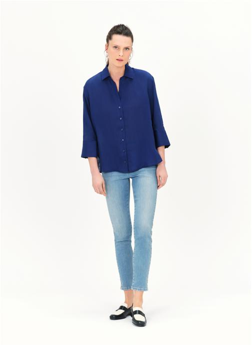 Caroll Chemises 241C-CORALINE femme bleu