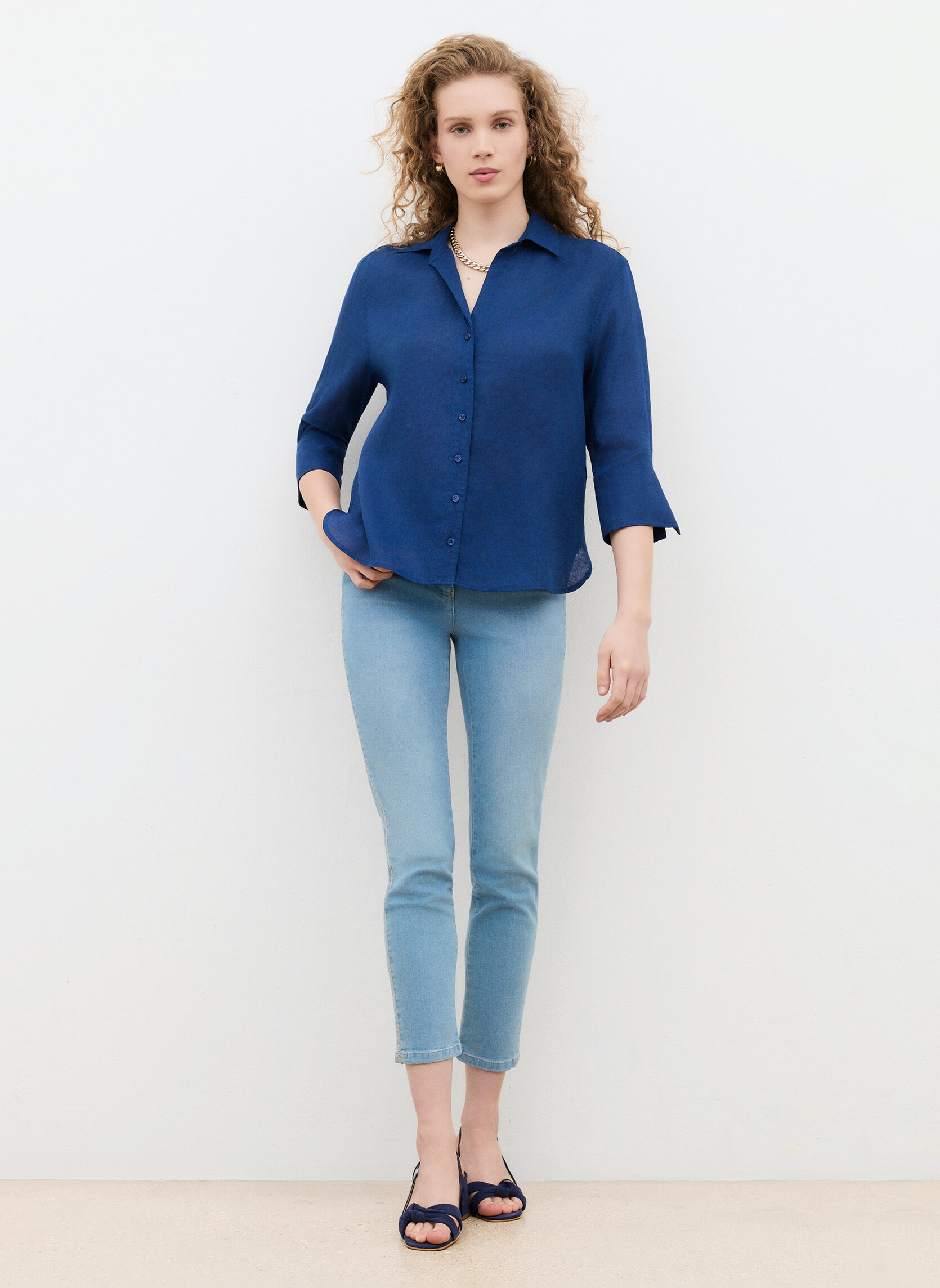 Chemises 241C-CORALINE femme bleu Caroll Chemises 241C-CORALINE femme bleu Bleu marine