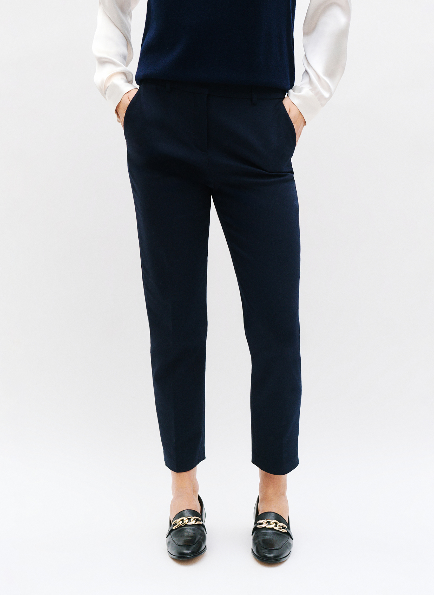 Pantalons droit 241P-PSIDIKO2 femme bleu Caroll Pantalons droit 241P-PSIDIKO2 femme bleu Bleu marine
