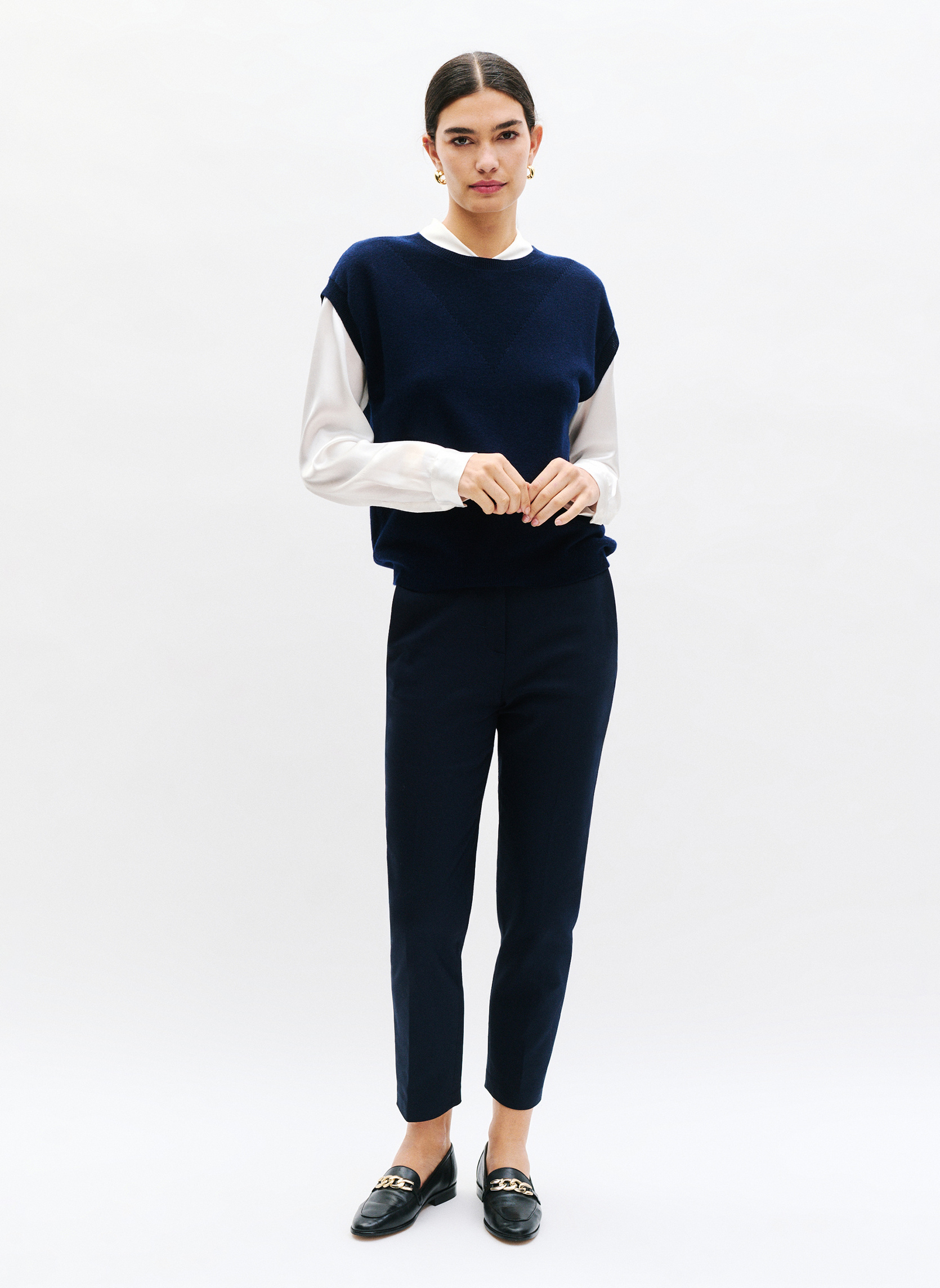 Pantalons droit 241P-PSIDIKO2 femme bleu Caroll Pantalons droit 241P-PSIDIKO2 femme bleu Bleu marine