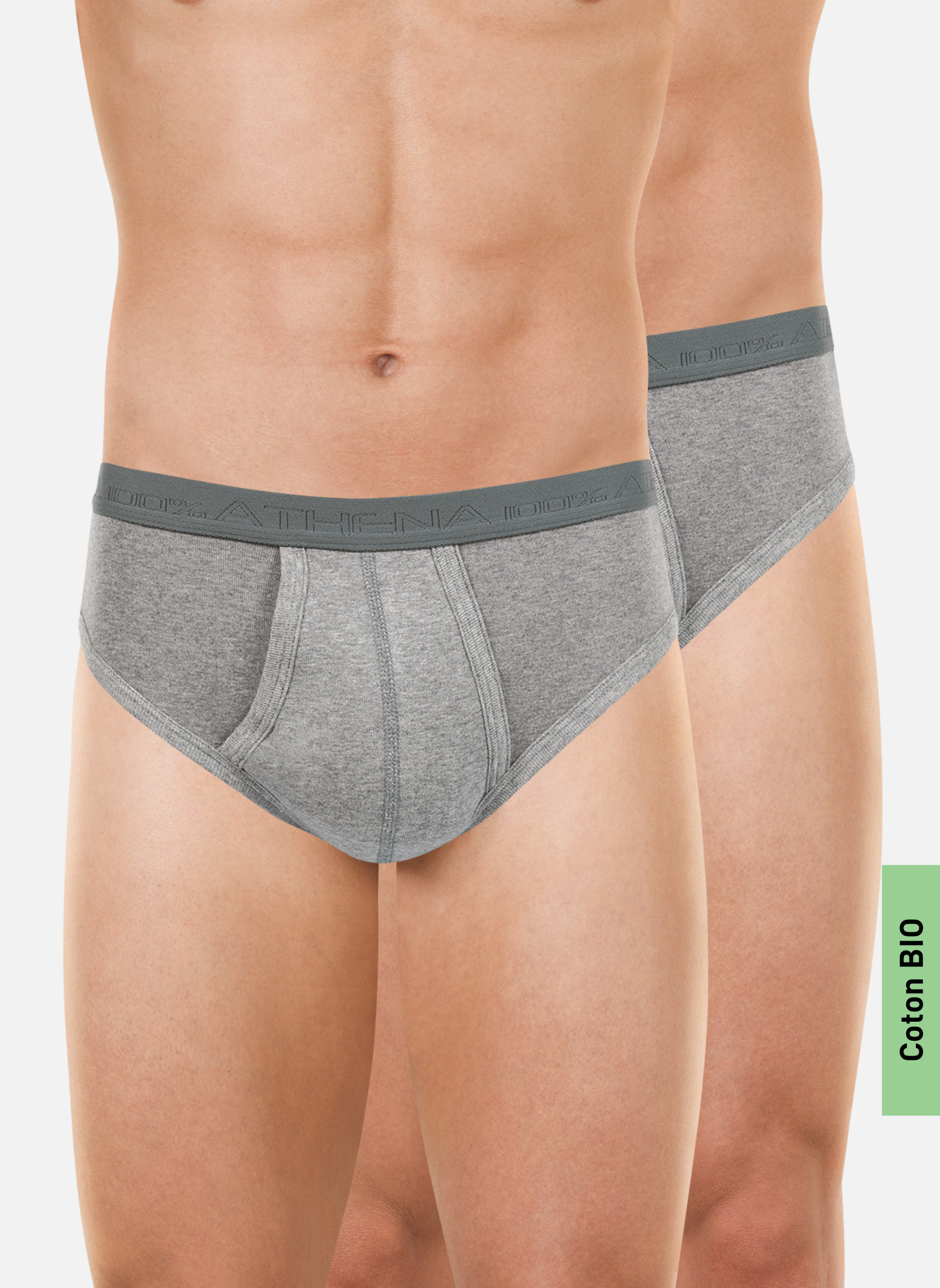 Slips BASIC BIO homme gris ATHENA Slips BASIC BIO homme gris Gris