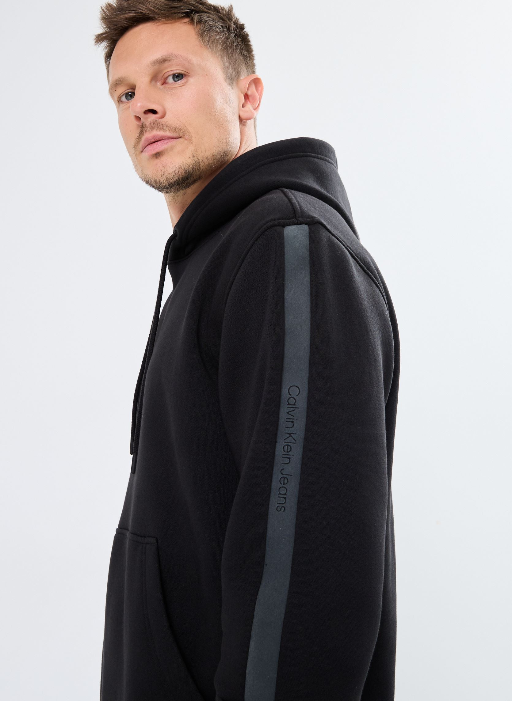 Kapuzenpullover Logo Tape Hoodie J30J325632 herren schwarz Calvin Klein Jeans Kapuzenpullover Logo Tape Hoodie J30J325632 herren schwarz CK BLACK