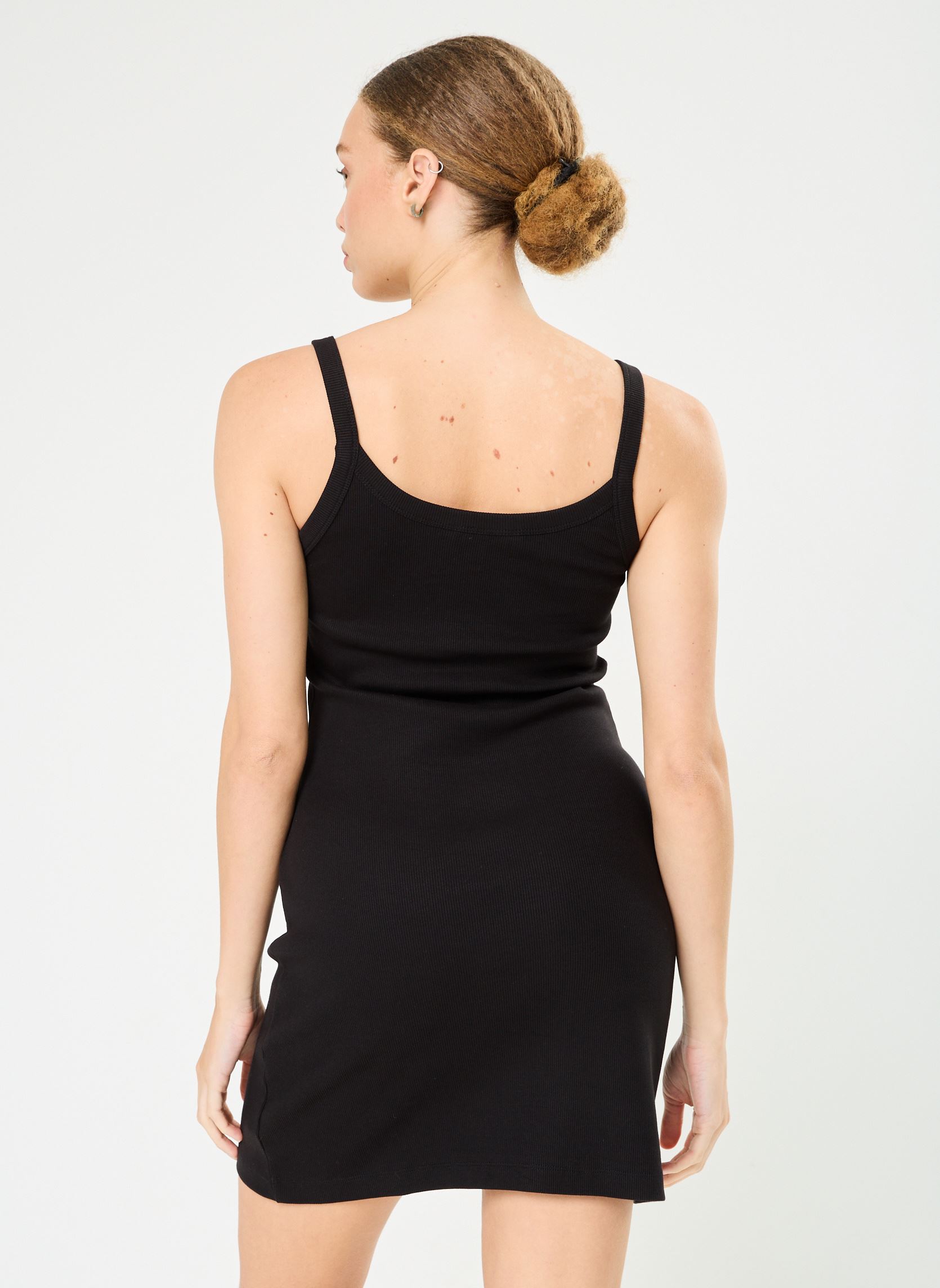 Abiti Woven Label Rib Tank J20J223516 donna nero Calvin Klein Jeans Abiti Woven Label Rib Tank J20J223516 donna nero CK BLACK