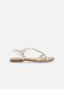 Sandales Blanches à Fines Lanières Pour Femme - Cuir Véritable, Semelle Souple, Boucle à La Cheville