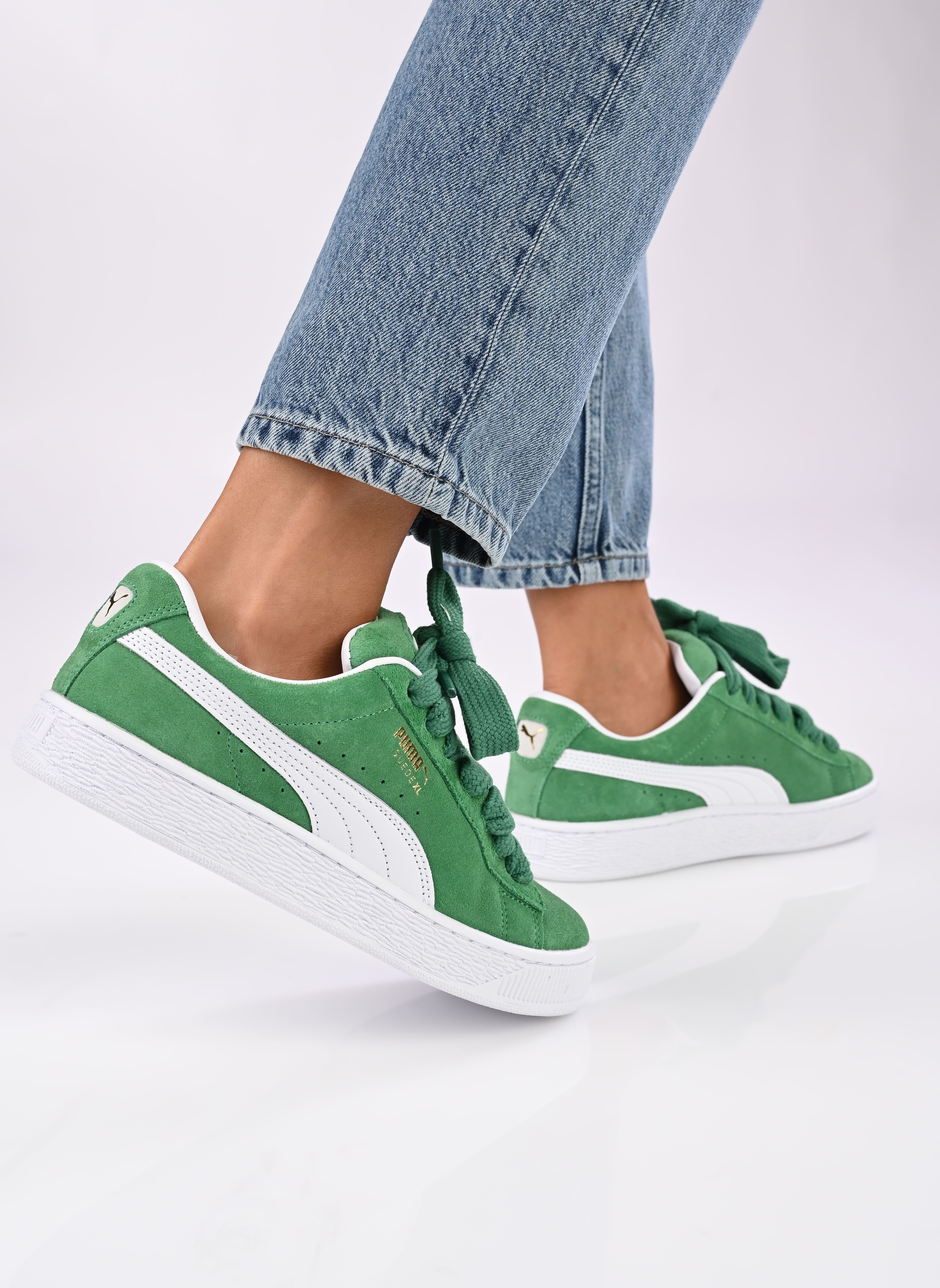 Baskets Suede Xl Jr vert Puma Baskets Suede Xl Jr vert ARCHIVE GREEN-PUMA WHITE