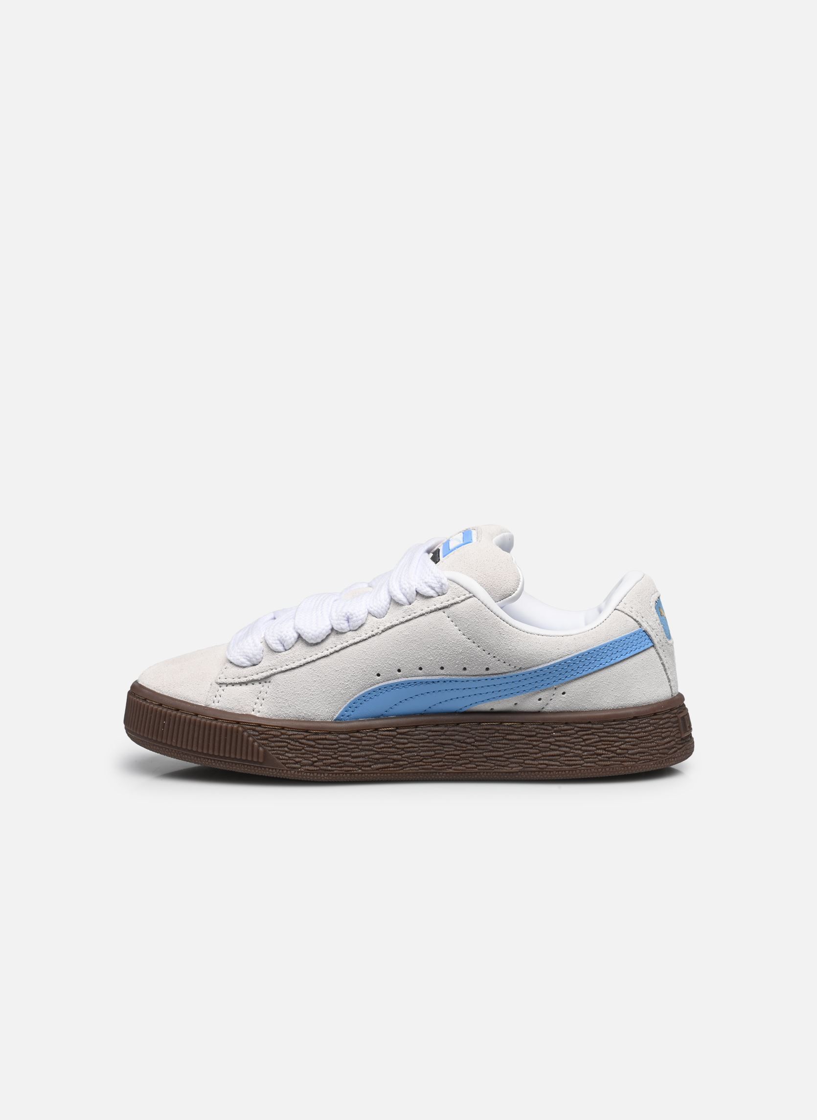 Baskets Suede Xl Jr fille blanc Puma Baskets Suede Xl Jr fille blanc PUMA WHITE-TEAM LIGHT BLUE