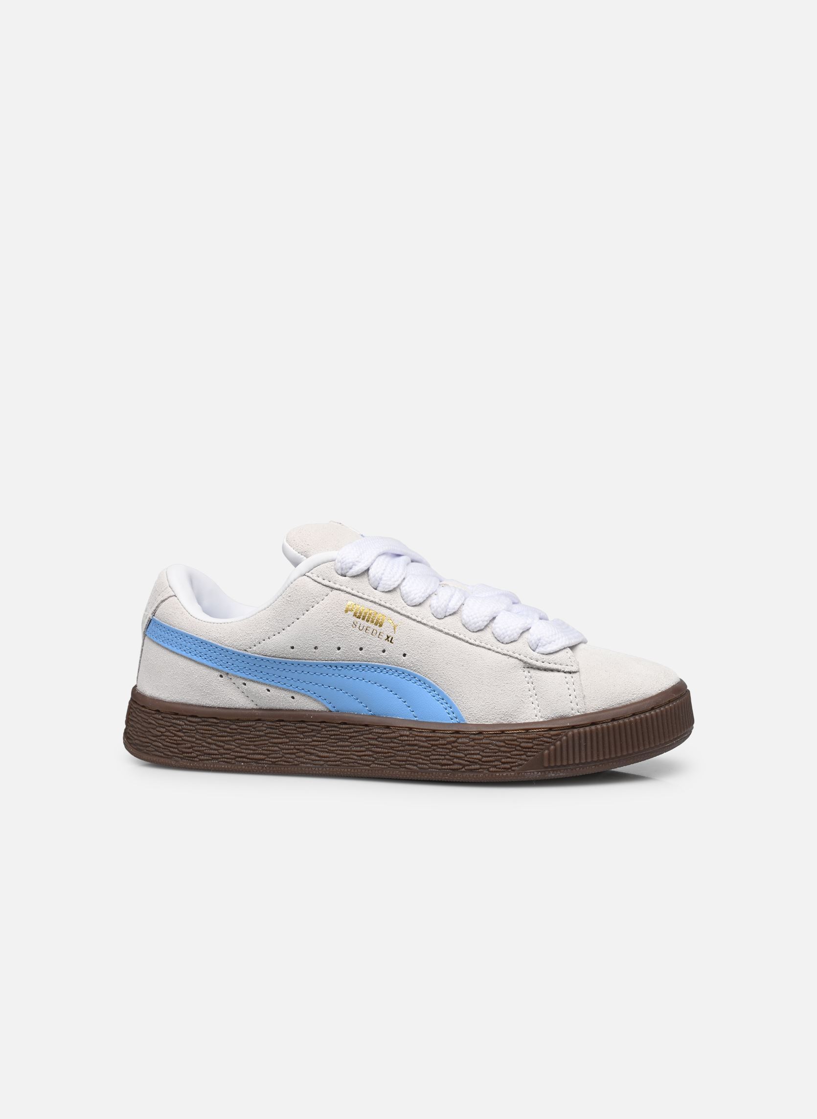 Baskets Suede Xl Jr fille blanc Puma Baskets Suede Xl Jr fille blanc PUMA WHITE-TEAM LIGHT BLUE