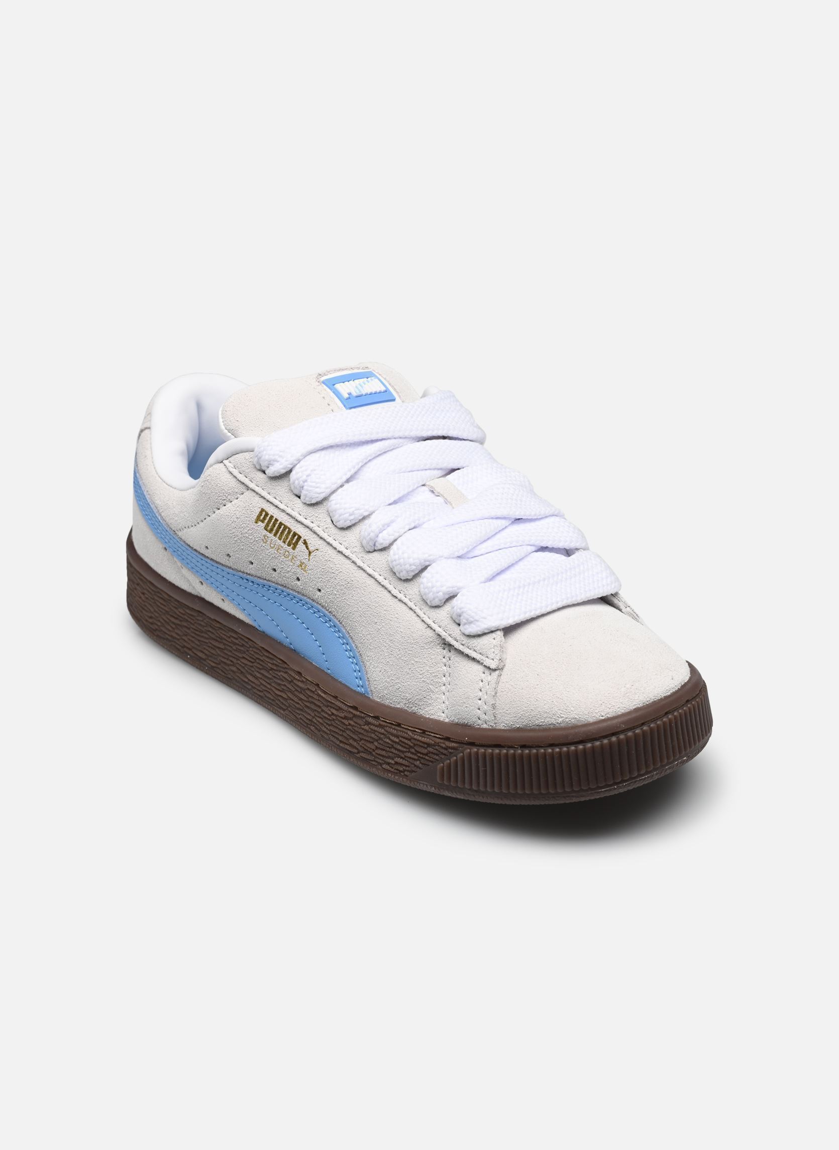 Baskets Suede Xl Jr fille blanc Puma Baskets Suede Xl Jr fille blanc PUMA WHITE-TEAM LIGHT BLUE