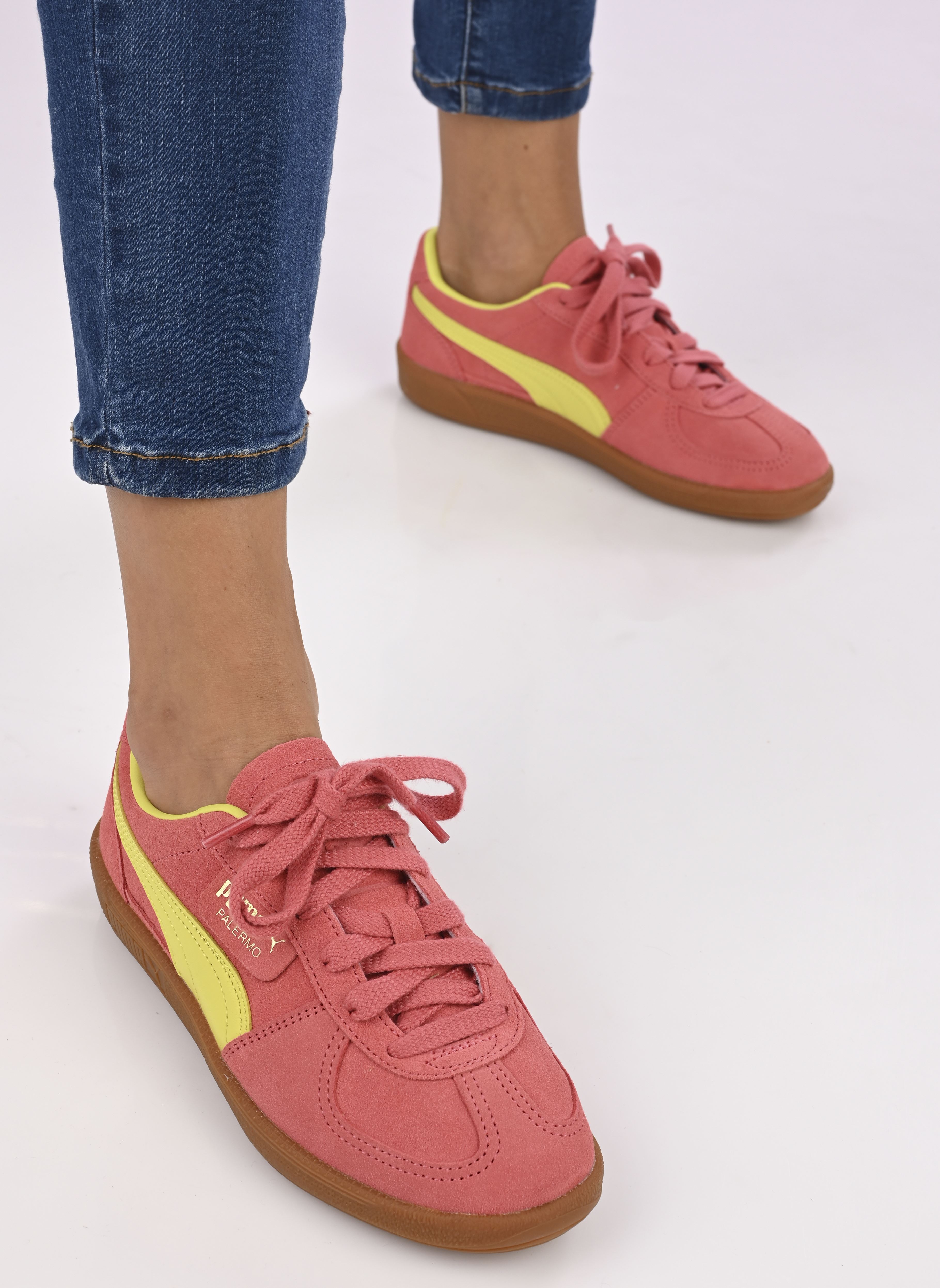 Sneaker Palermo damen rosa Puma Sneaker Palermo damen rosa SALMON-LIME SHEEN-GUM