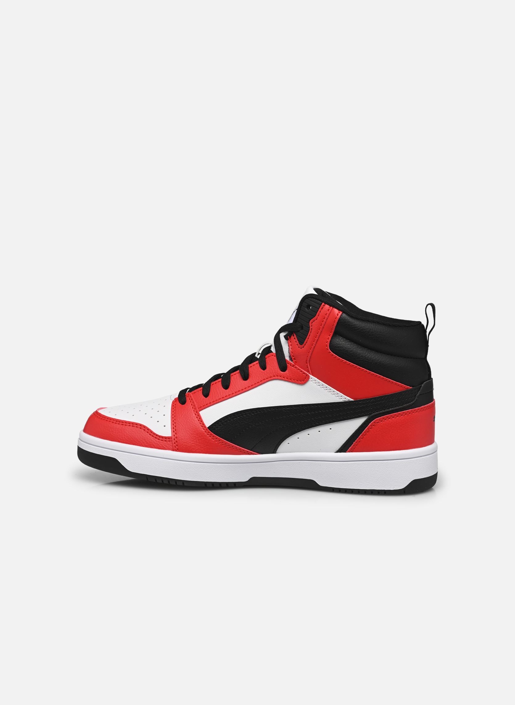 Baskets Rebound V6 Mid homme rouge Puma Baskets Rebound V6 Mid homme rouge PUMA WHITE-PUMA BLACK-FOR ALL