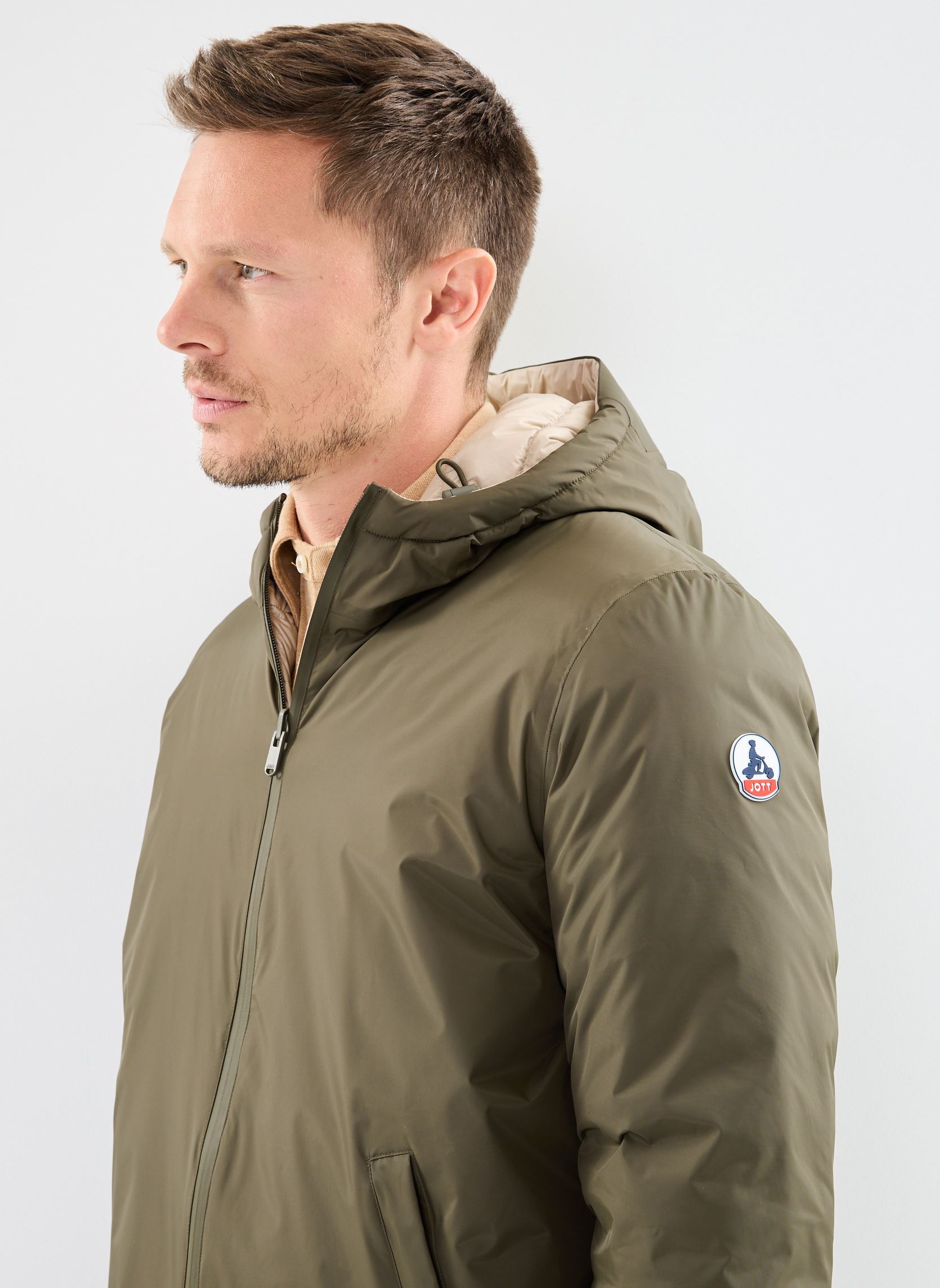 Winterjas Amsterdam 2.0 - REVERSIBLE heren meerkleurig JOTT Winterjas Amsterdam 2.0 - REVERSIBLE heren meerkleurig ARMYBEIGE