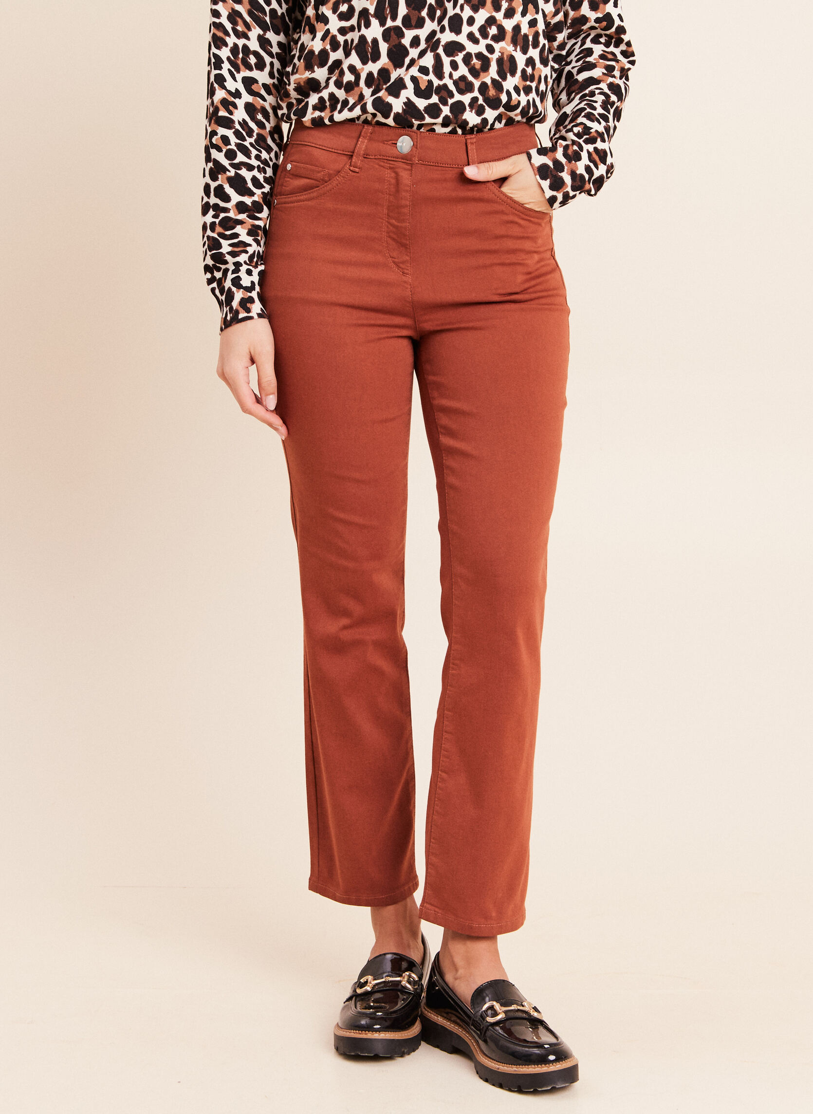 Pantalons droit PESUBLIMDROI femme marron Bréal Pantalons droit PESUBLIMDROI femme marron Marron
